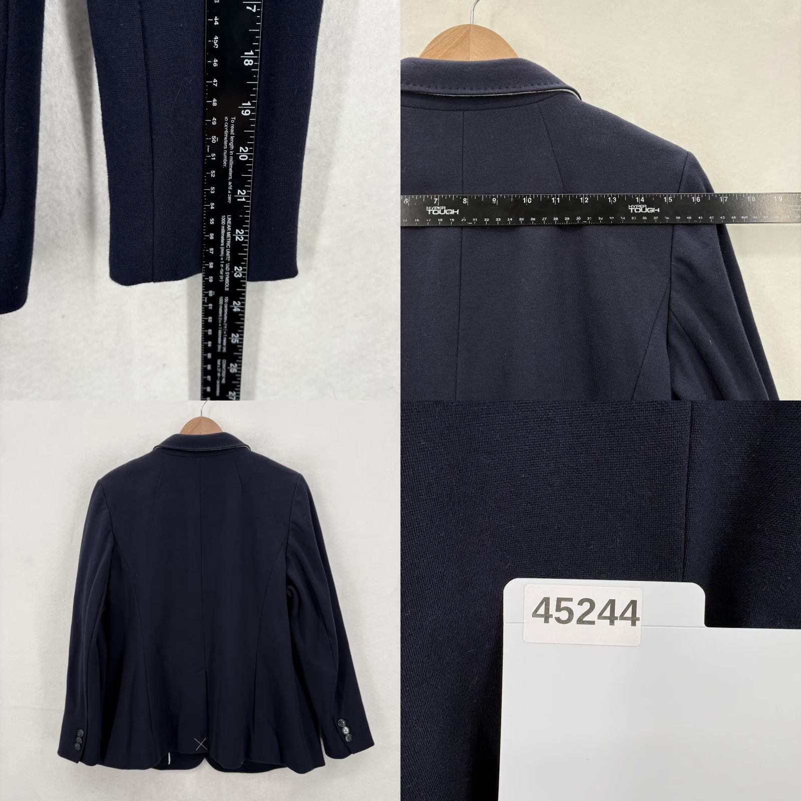 Talbots VINTAGE Talbots Aberdeen Blazer Jacket Womens 14W Navy Plus Cotton Lined Work Career Size XL / US 12-14 / IT 48-50 - 8 Thumbnail