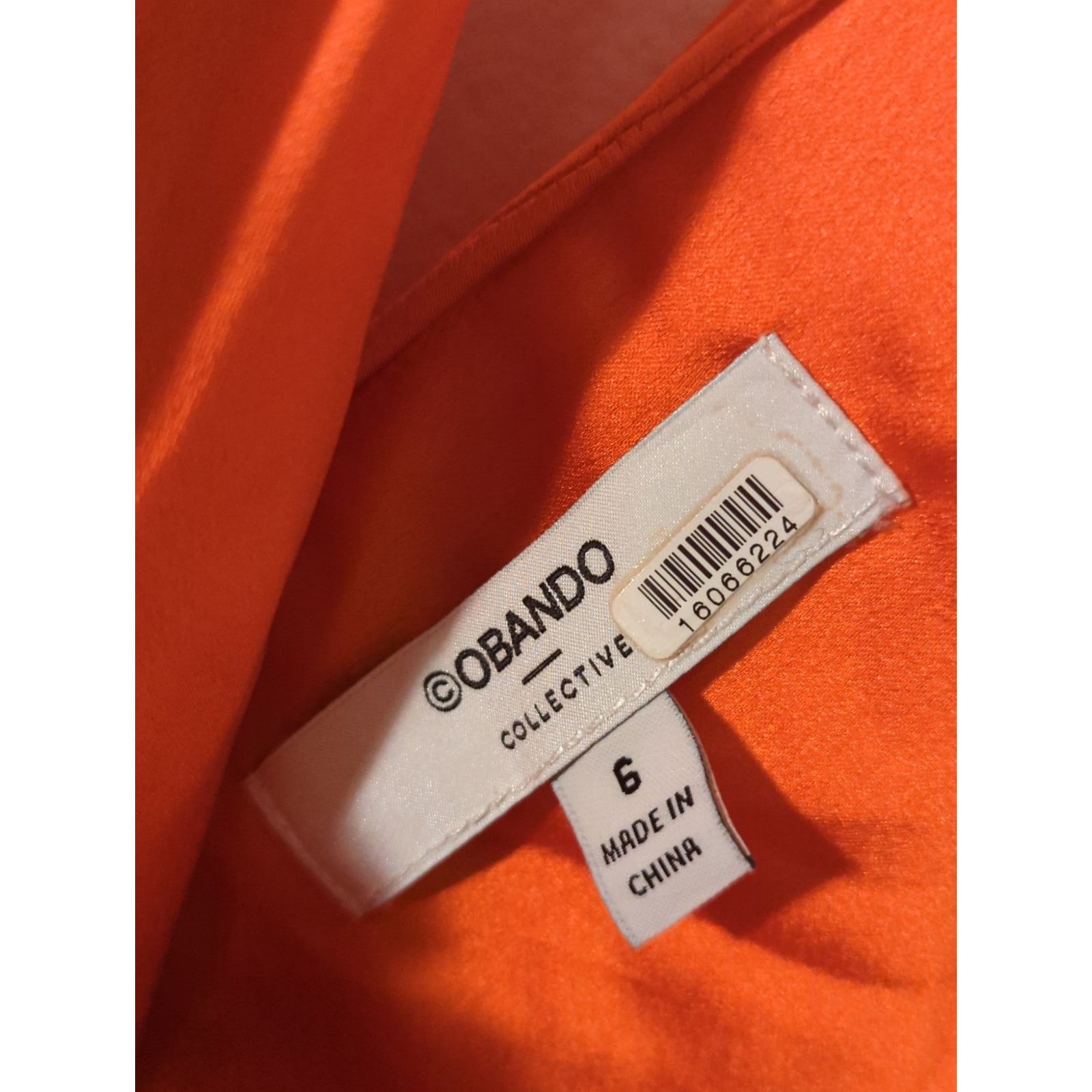 Other RTR Cobando Sz 6 Orange Skinny Strap Halter Satin Tank Top Size M / US 6-8 / IT 42-44 - 6 Thumbnail