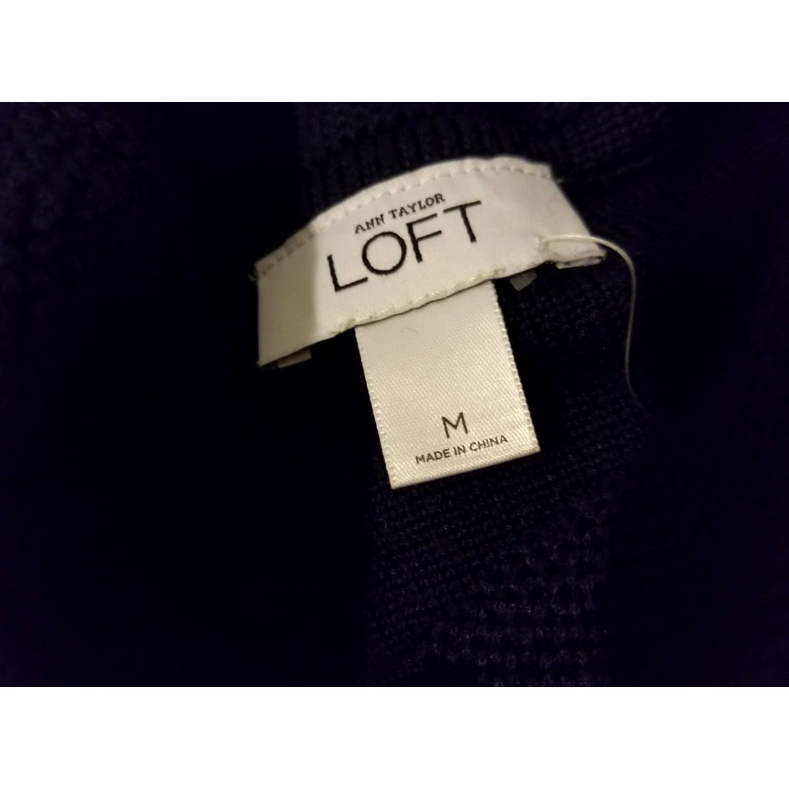 Vintage Womens Ann Taylor Wool Dress M Medium Cotton Black A-Line Knee Length Womens Size M / US 6-8 / IT 42-44 - 7 Thumbnail