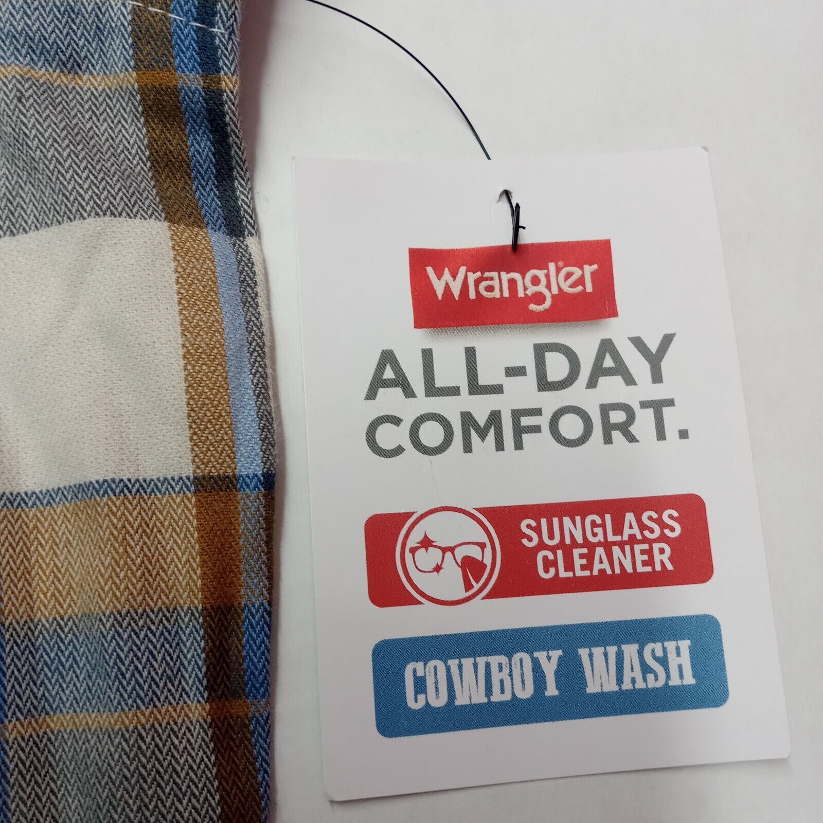 Wrangler Wrangler Slim Fit Shirt Men's 3XL Cowboy Wash Beige Plaid Size US XXL / EU 58 / 5 - 5 Thumbnail