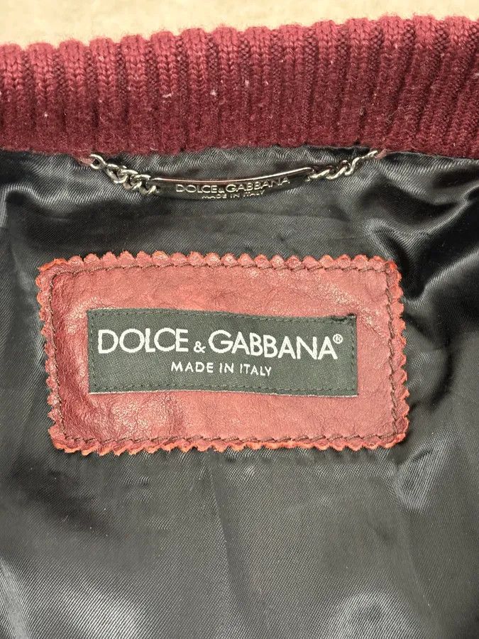 Dolce & Gabbana AW2011 Dolce & Gabbana Bordeaux Red Leather Jacket Size US L / EU 52-54 / 3 - 12 Thumbnail