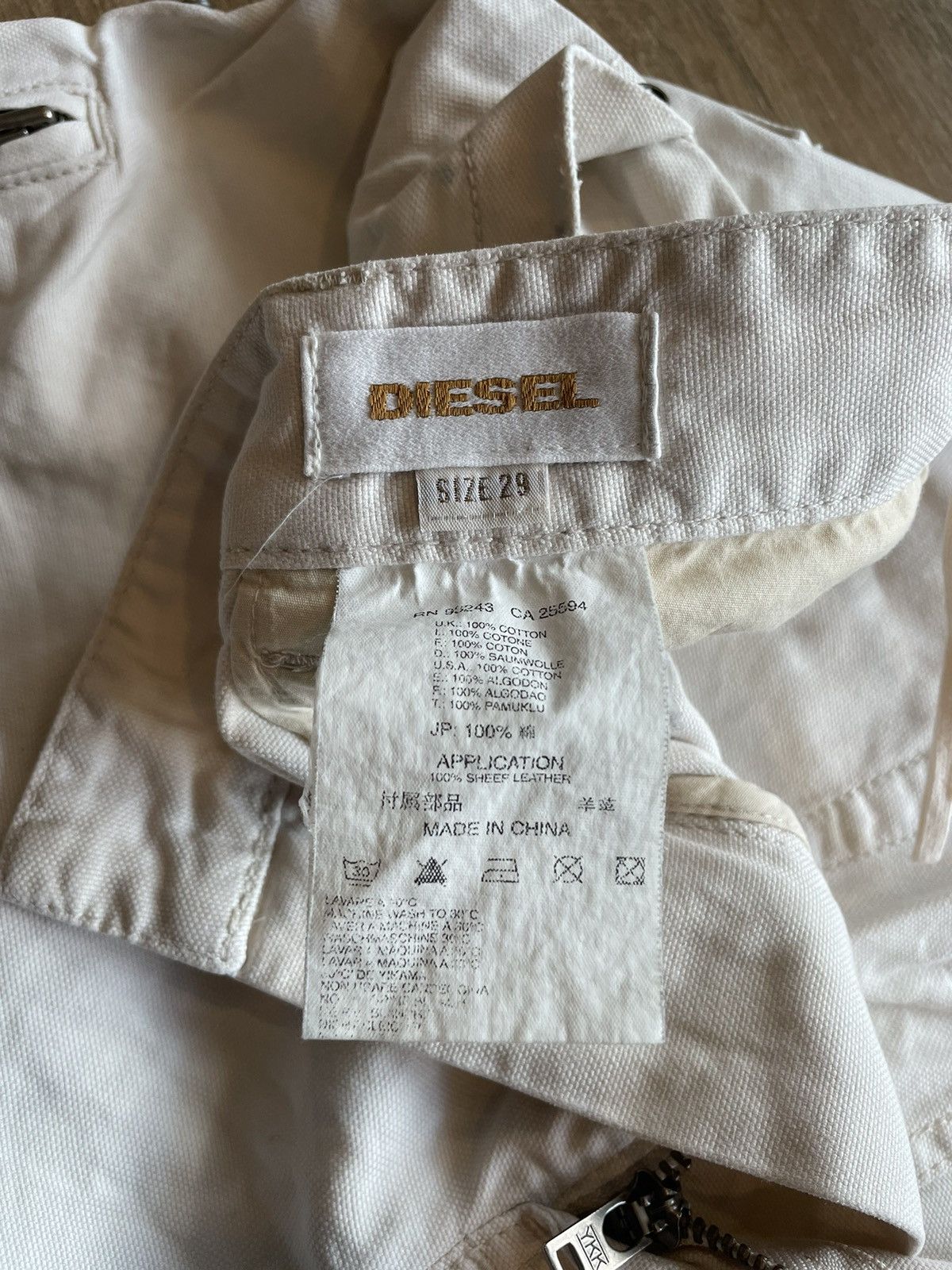 Diesel Diese OffWhite Reconstructed Pant Size US 31 - 18 Thumbnail