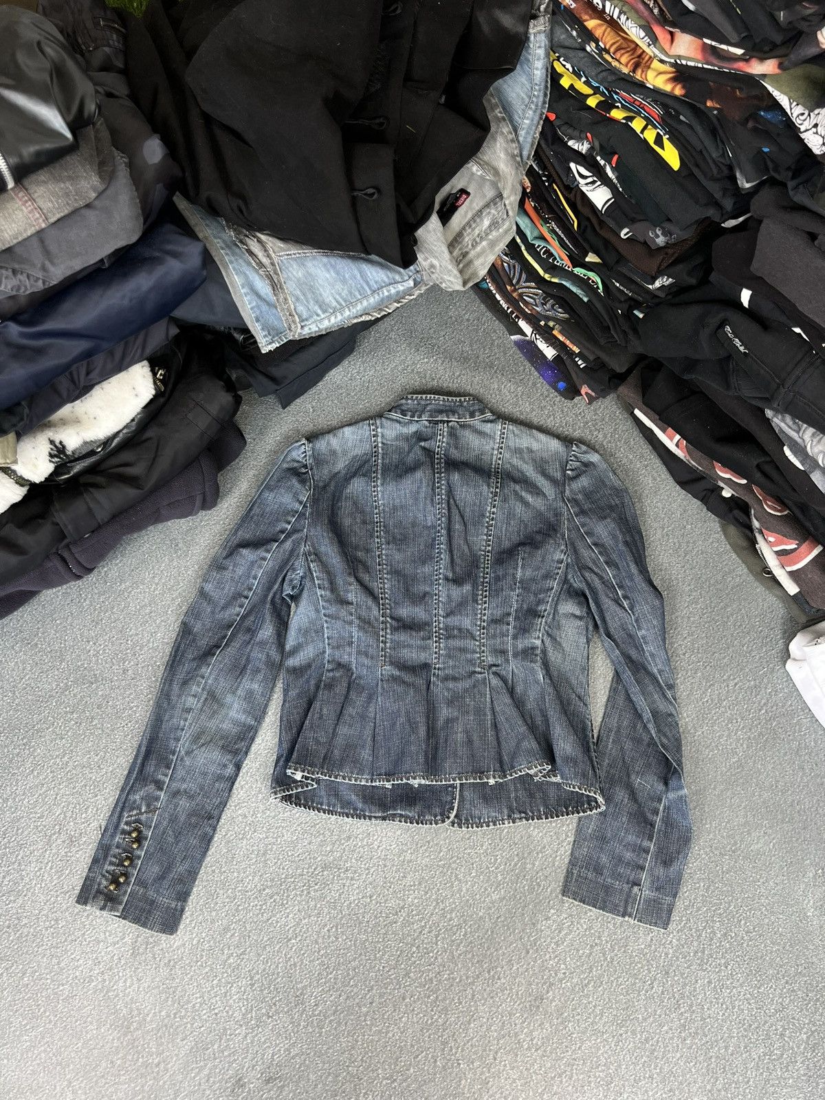 Japanese Brand Vintage Y2K Opium Avant Garde Military Denim Jacket Japan Size S / US 4 / IT 40 - 8 Thumbnail