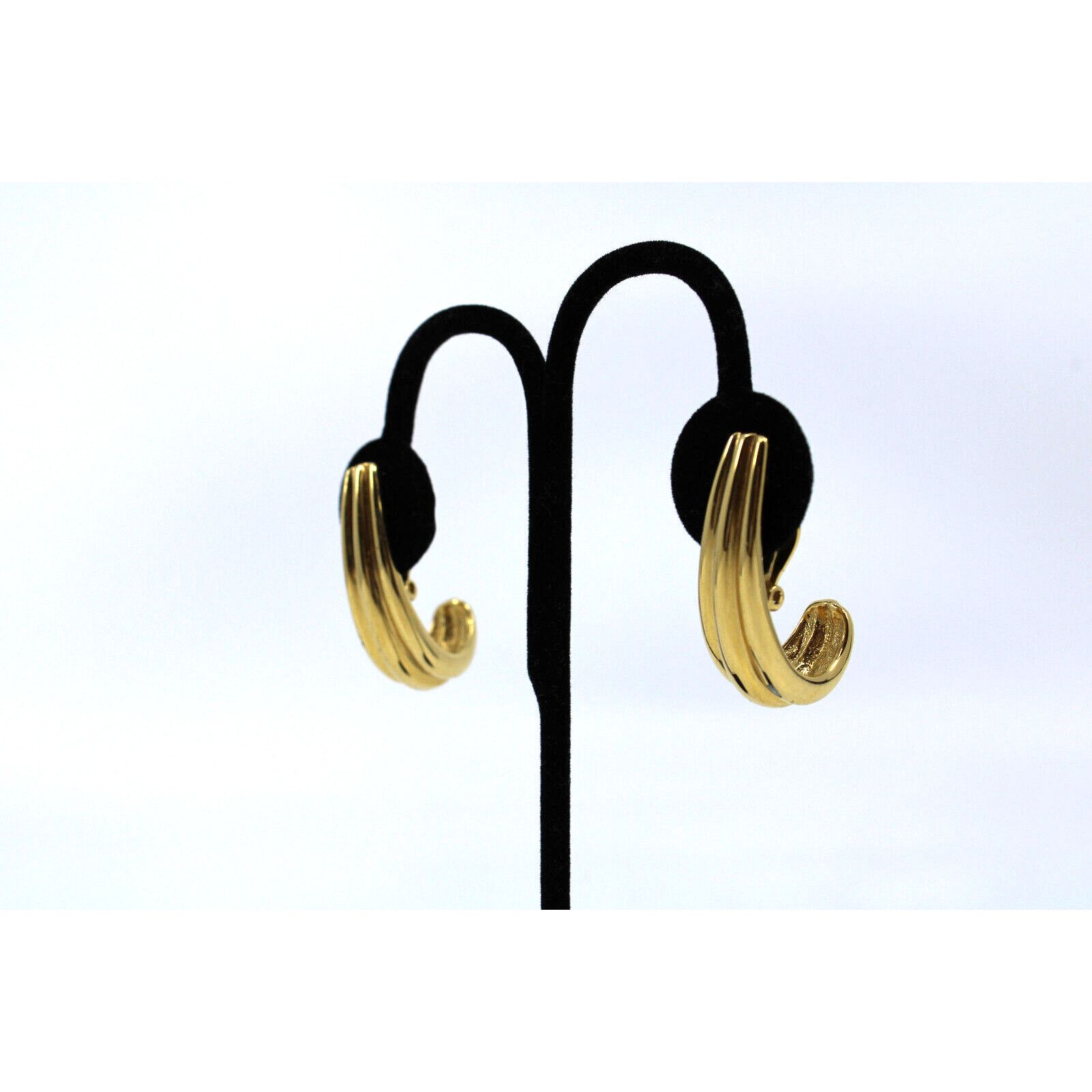 Givenchy GIVENCHY Vintage Goldtone Shrimp Shaped Clip On Earrings Size ONE SIZE - 2 Thumbnail