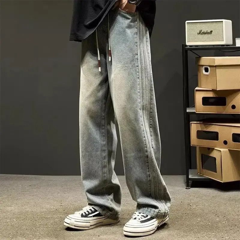 Japanese Brand High street washed baggy straight jeans trousers Size US 32 / EU 48 - 4 Thumbnail