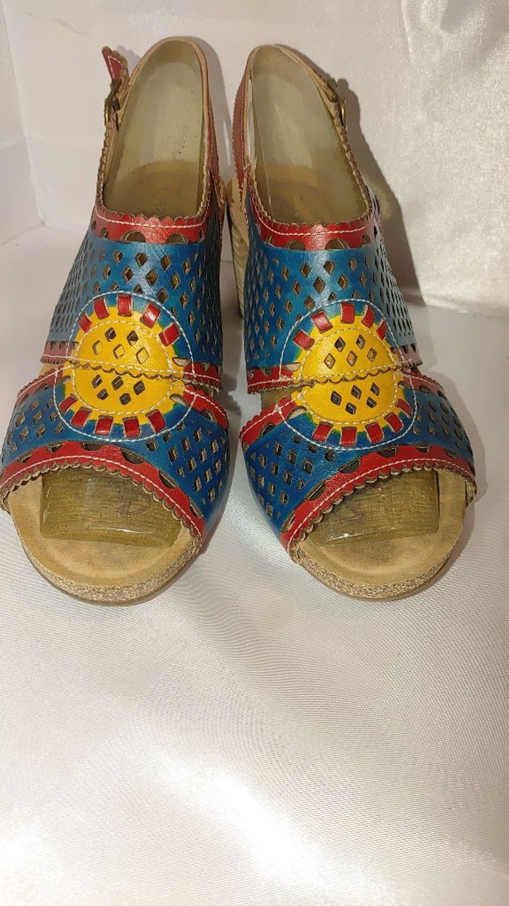 Larose Paris L'Artiste Eclipsing Peep Toe Leather Sandal Size 40 Size US 10 / IT 40 - 4 Thumbnail
