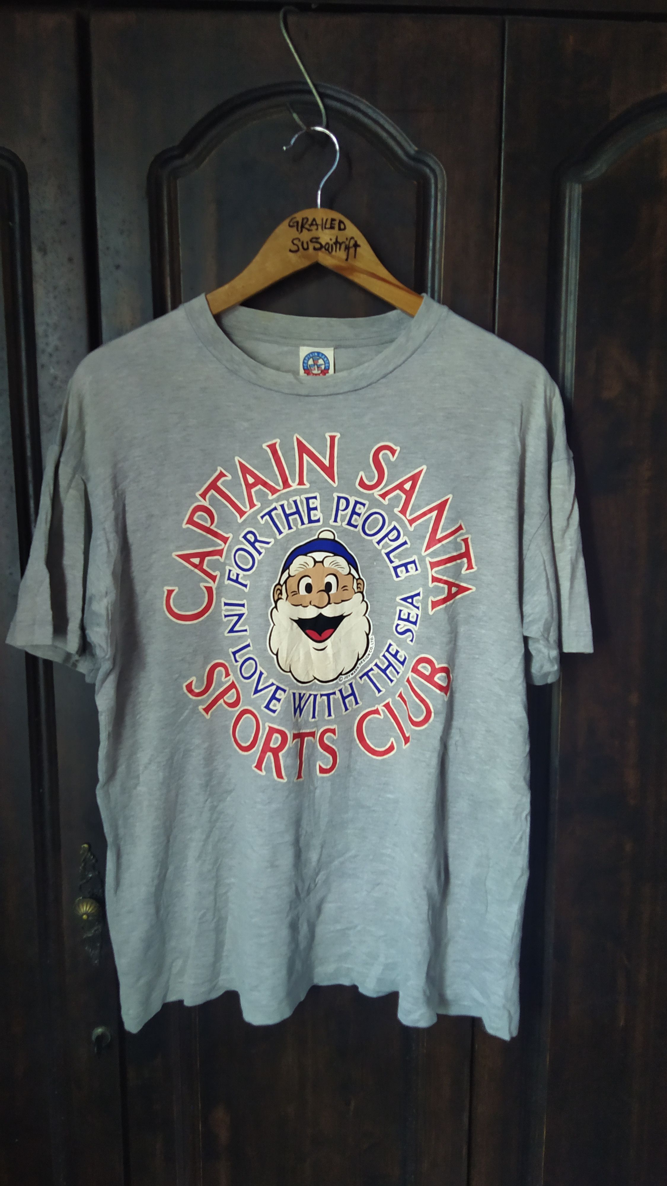 🔥vintage Rare 90's🔥 Captain Santa casual shirt