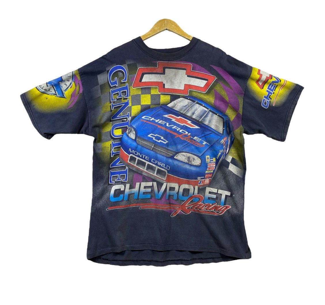 NASCAR × Vintage Vintage Chevrolet Racing All Over Print T-Shirt L 90’s 2XL Size US XXL / EU 58 / 5 - 1 Thumbnail