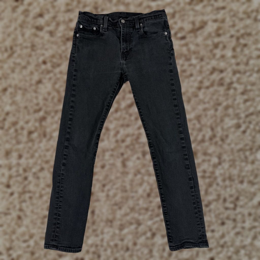 Levi's Levis Premium Jeans Adult 30 Black Denim 512 Cotton Distressed 28x26 Big E Size US 30 / EU 46 - 1 Thumbnail