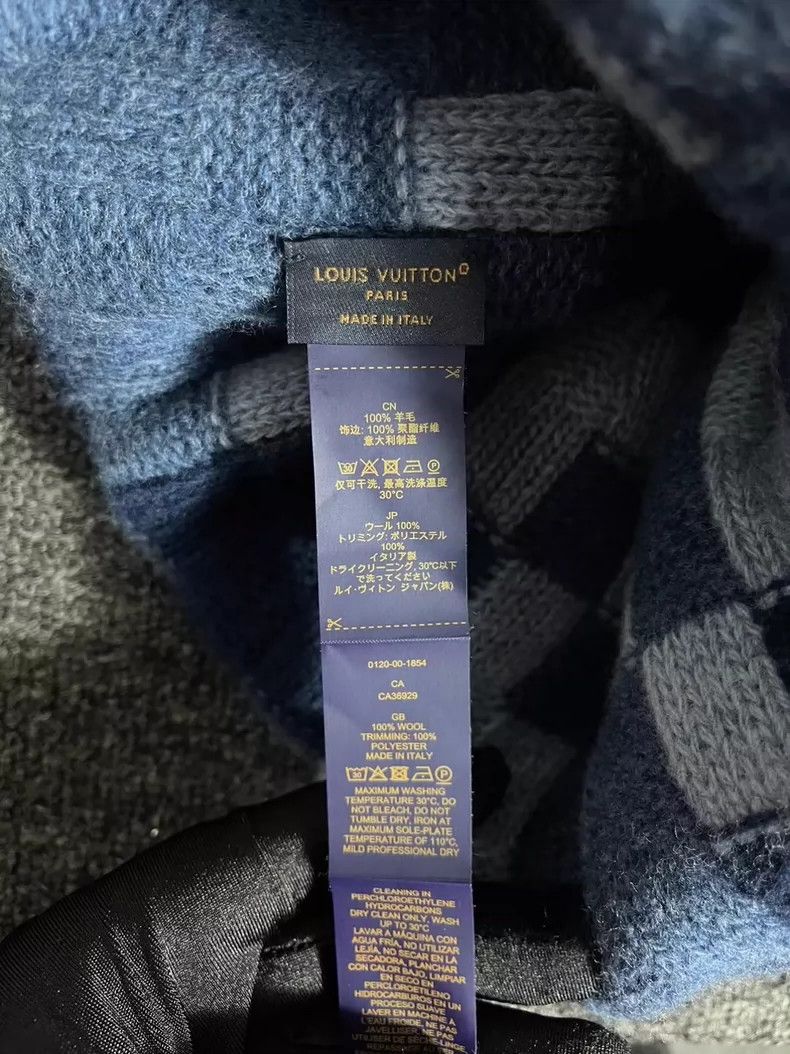 Louis Vuitton louis vuitton Checkerboard SS24 LV Design Series Blue Knit Size ONE SIZE - 3 Thumbnail