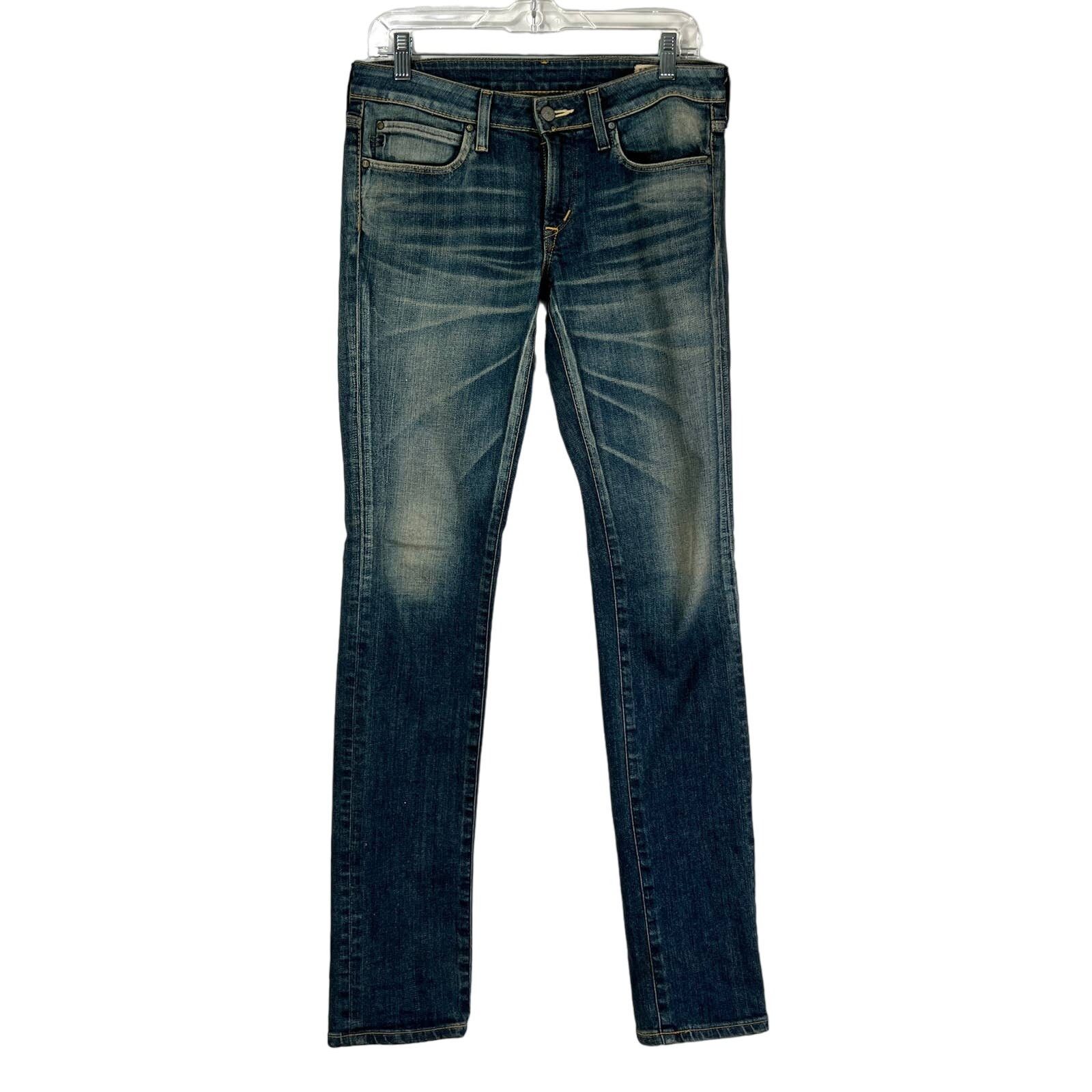 Edwin Edwin Jeans Straight Mid Rise Blue Denim Size 27" / US 4 / IT 40 - 1 Thumbnail