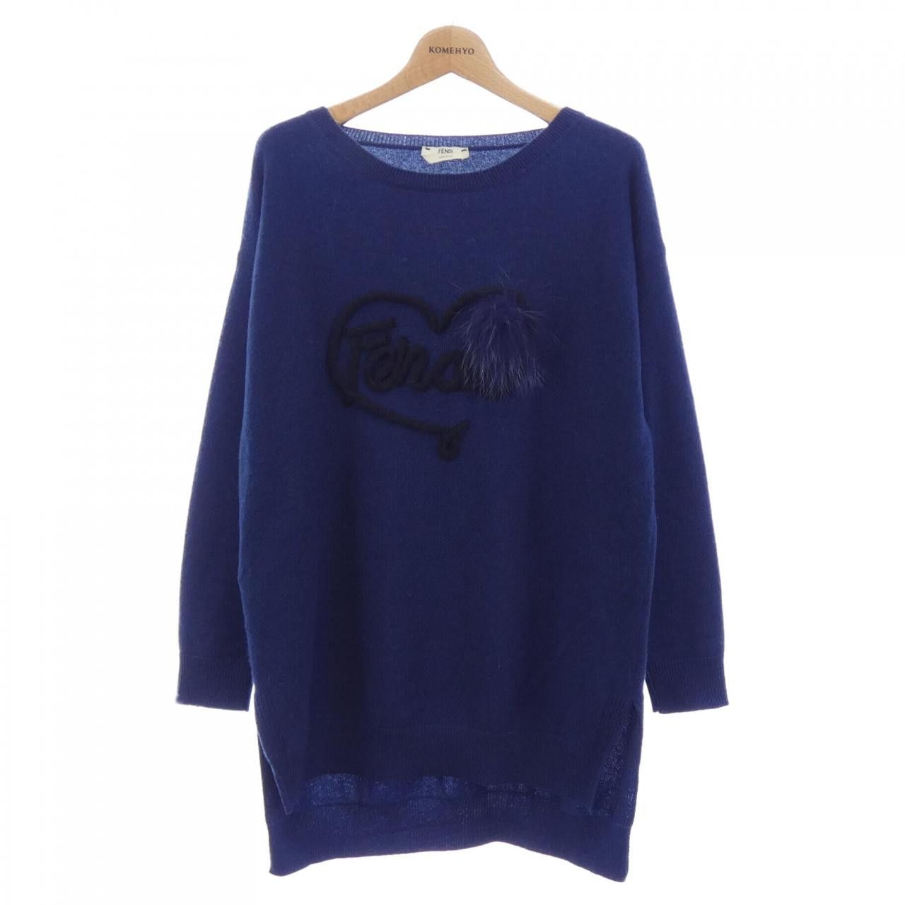 Fendi Fendi Fendi Cashmere Knit Textile Tops FZY683 A3F1 DUTY FREE for USA Size ONE SIZE - 1 Thumbnail