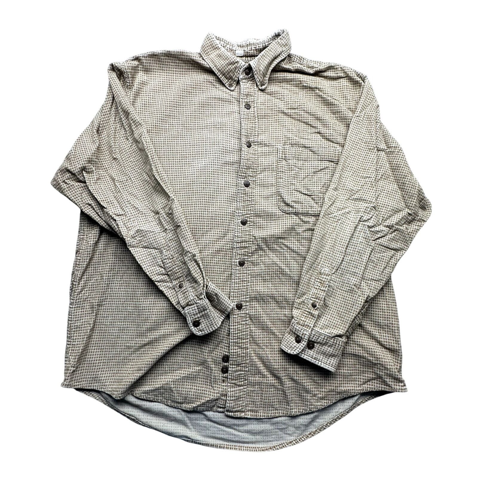 Eddie Bauer Vintage 90s Eddie Bauer Textured Flannel Shirt Mens Large Size US L / EU 52-54 / 3 - 1 Thumbnail
