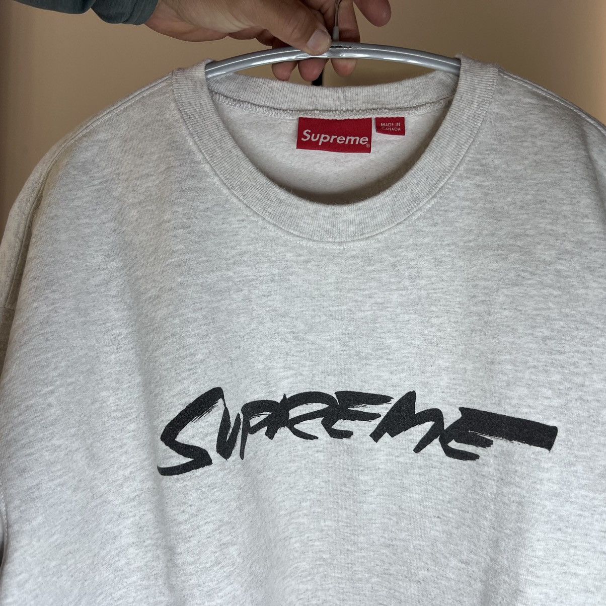 Supreme SUPREME FUTURE LOGO CREWNECK GREY Size US L / EU 52-54 / 3 - 6 Thumbnail