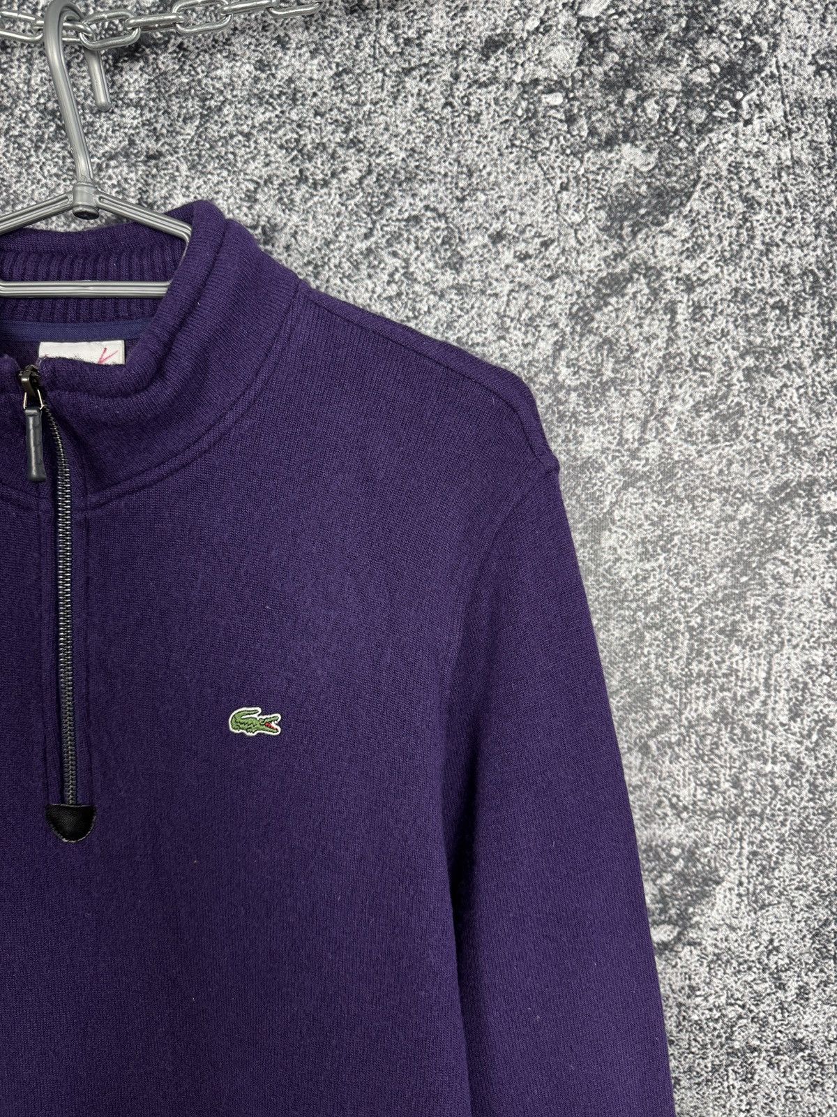 Lacoste Men’s Lacoste 1/4 Zip Sweater Pullover Vintage Purple Size 5 Size US L / EU 52-54 / 3 - 2 Thumbnail