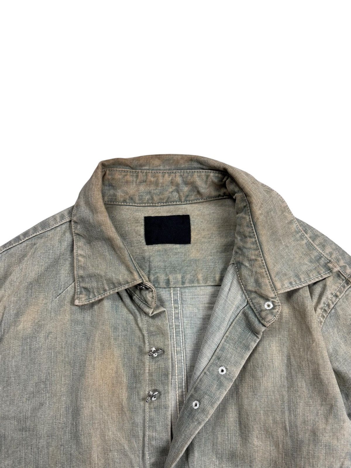 2000s Hym - Mud Wash Hook And Eye Shirt