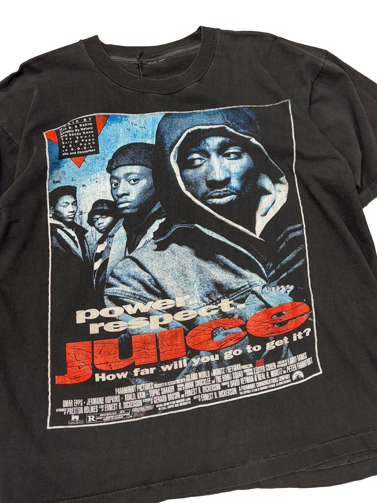 Designer × Rap Tees × Vintage 90s Tupac Juice Movie Promo T-Shirt Size US XL / EU 56 / 4 - 3 Thumbnail