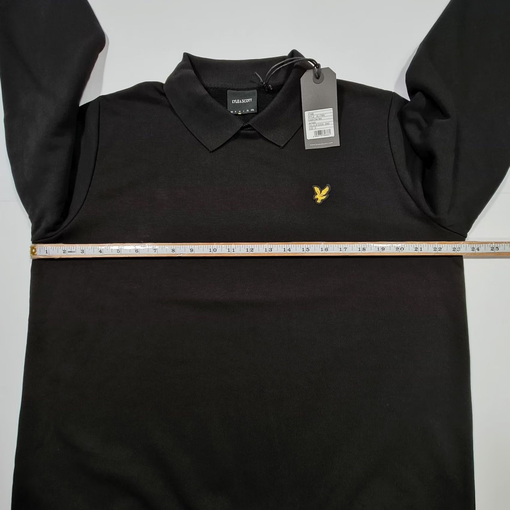 Lyle & Scott Lyle & Scott Mens Sweatshirt Black Medium Collared Neck Pullover Logo Size US M / EU 48-50 / 2 - 6 Thumbnail