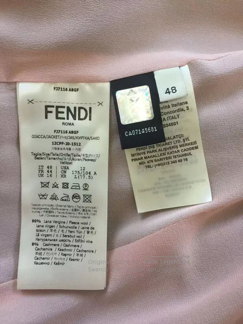 Fendi Fendi Women's Wool Short Coat with Cashmere Inside Size L / US 10 / IT 46 - 8 Thumbnail