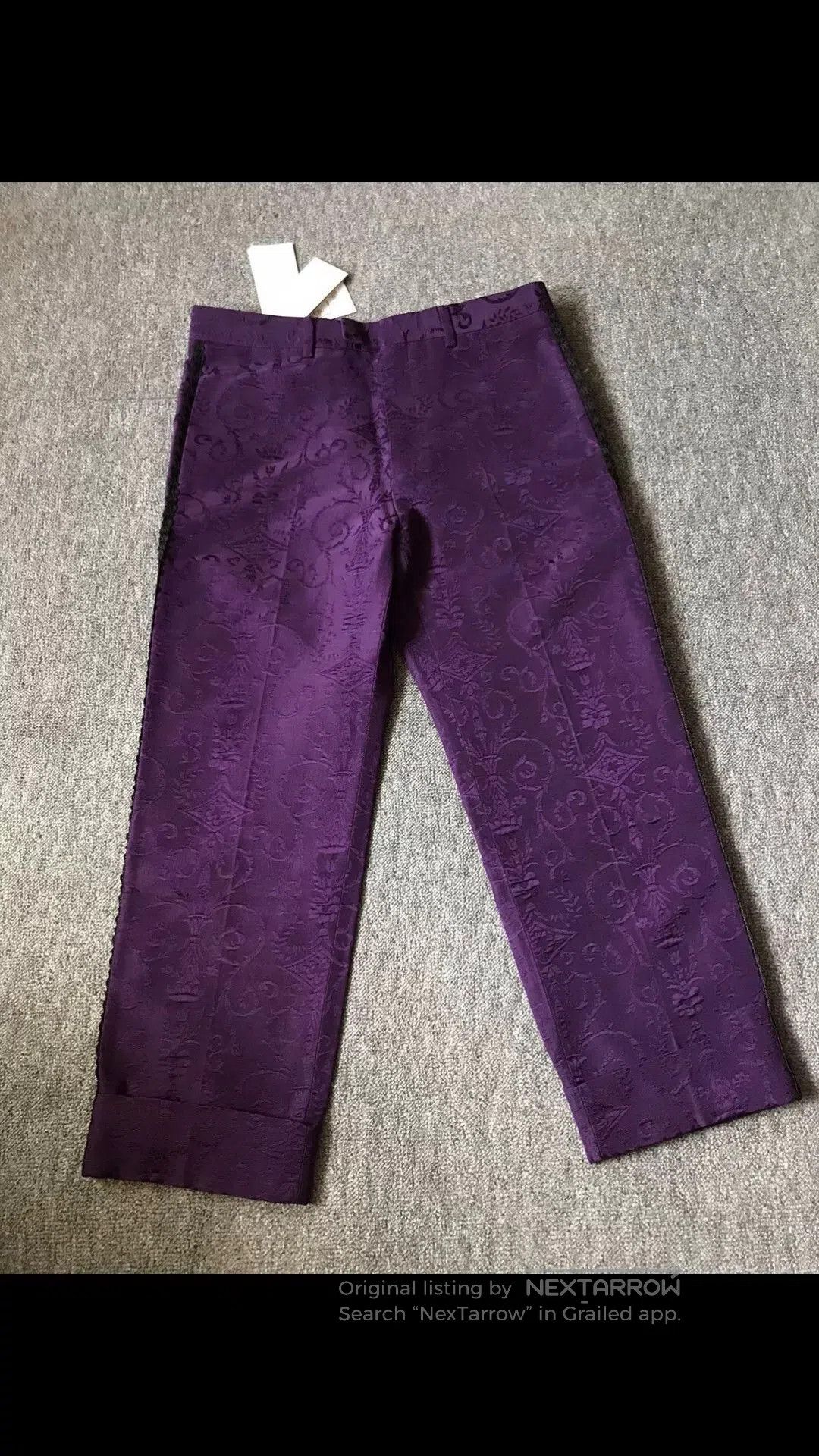 Gucci Gucci Purple Casual Pants with Embroidery. Size US 32 / EU 48 - 1 Thumbnail