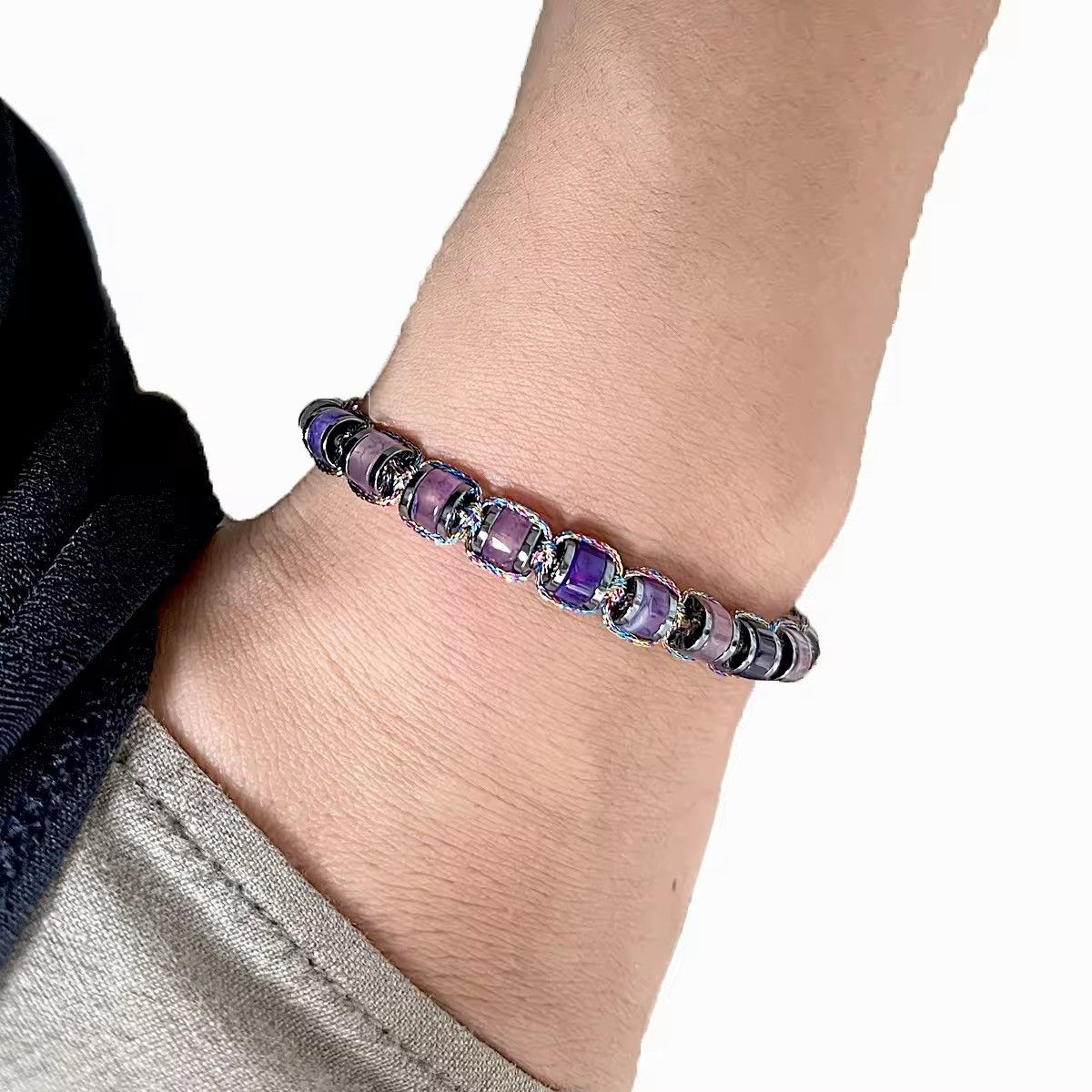 Jewelry Natural Agate Rope Hand Woven Bracelet Size ONE SIZE - 3 Thumbnail
