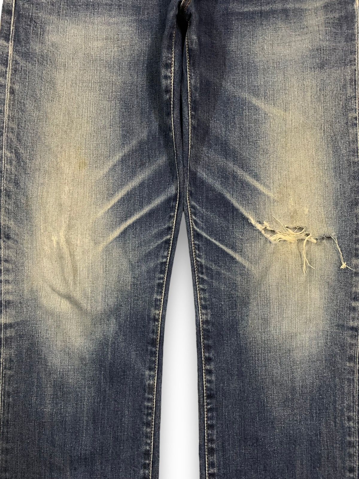 Undercover × Uniqlo Vintage Uniqlo S001 Straight Leg Distressed Grunge Jeans Size US 33 - 6 Thumbnail