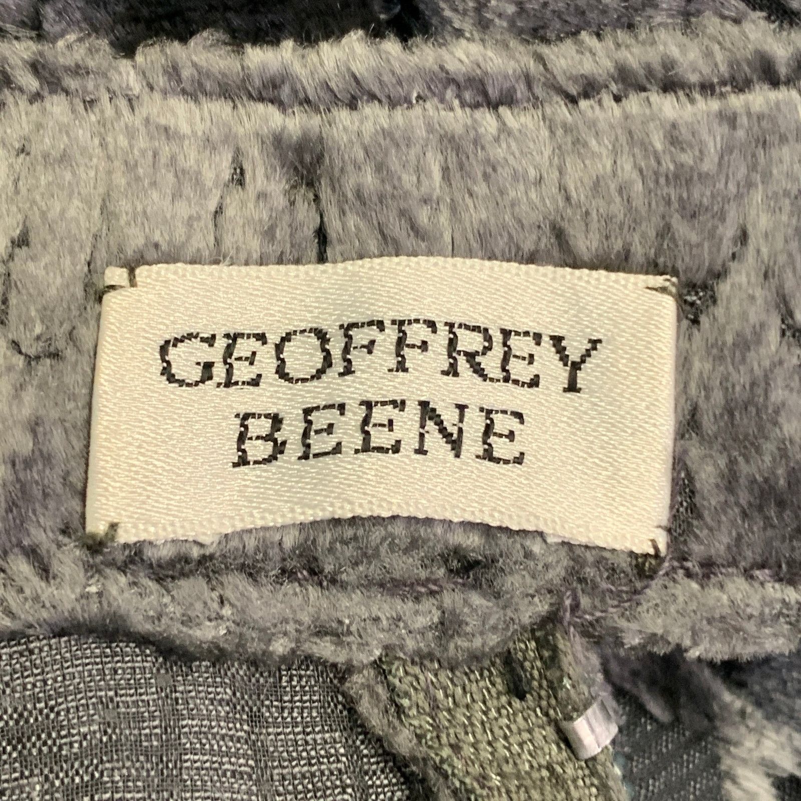Geoffrey Beene GEOFFREY BEENE Grey Green Brown Silk Velvet Top Skirt Set Size 28" / US 6 / IT 42 - 10 Thumbnail