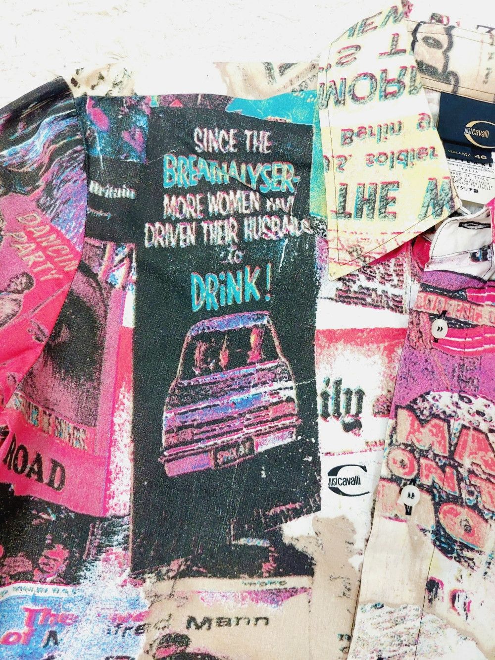 Roberto Cavalli Roberto Cavalli Newspaper Gazette Galliano Stamp Shirt Size US M / EU 48-50 / 2 - 3 Thumbnail