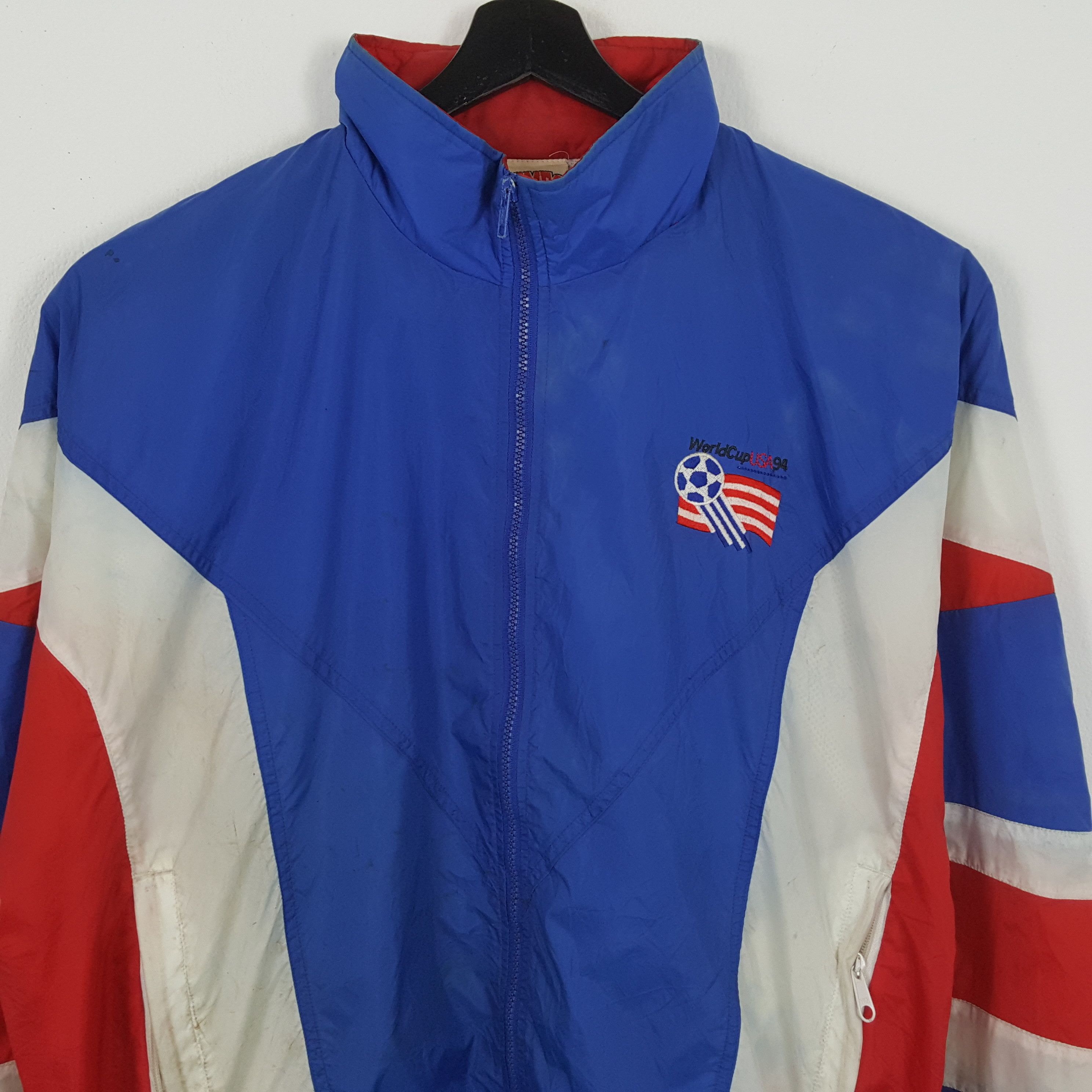 Nutmeg × Vintage WORLD CUPS USA 1994 Sportswear Style Windbreaker Jacket Size US XXL / EU 58 / 5 - 2 Thumbnail