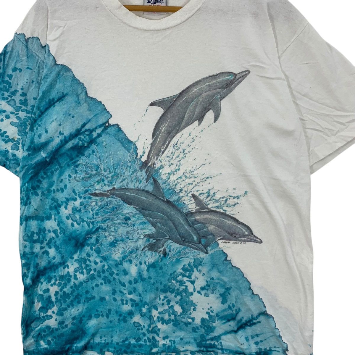 Vintage Vintage 1992 OREGON INLET DOLPHIN Altuf Painting Tee Shirt Size L / US 10 / IT 46 - 3 Thumbnail
