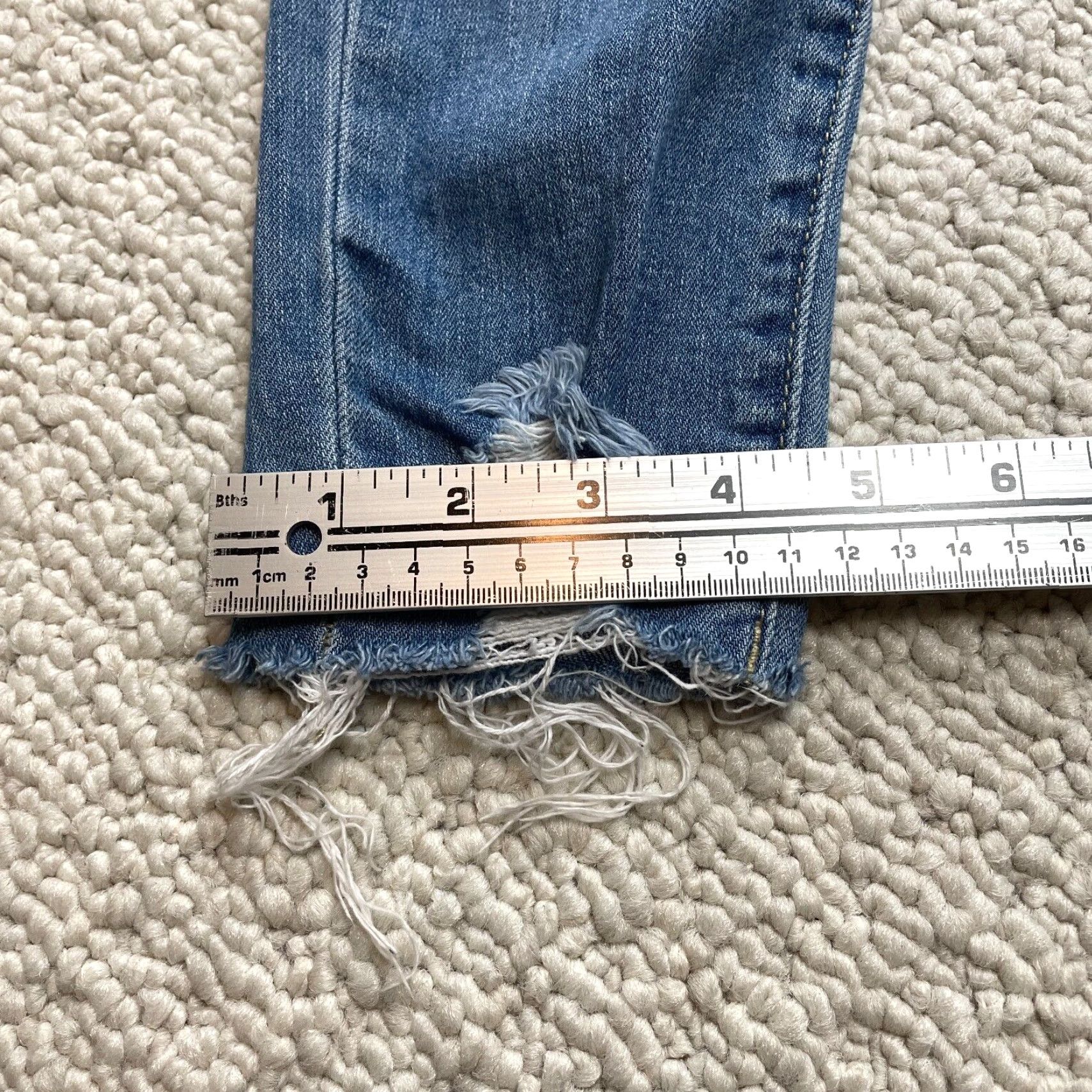 Denime Hammer Jeans Jeans Junior 3 Distressed Ripped Denim Medium Wash 25x25 Skinny Teens Size 42" / US 20 - 4 Thumbnail