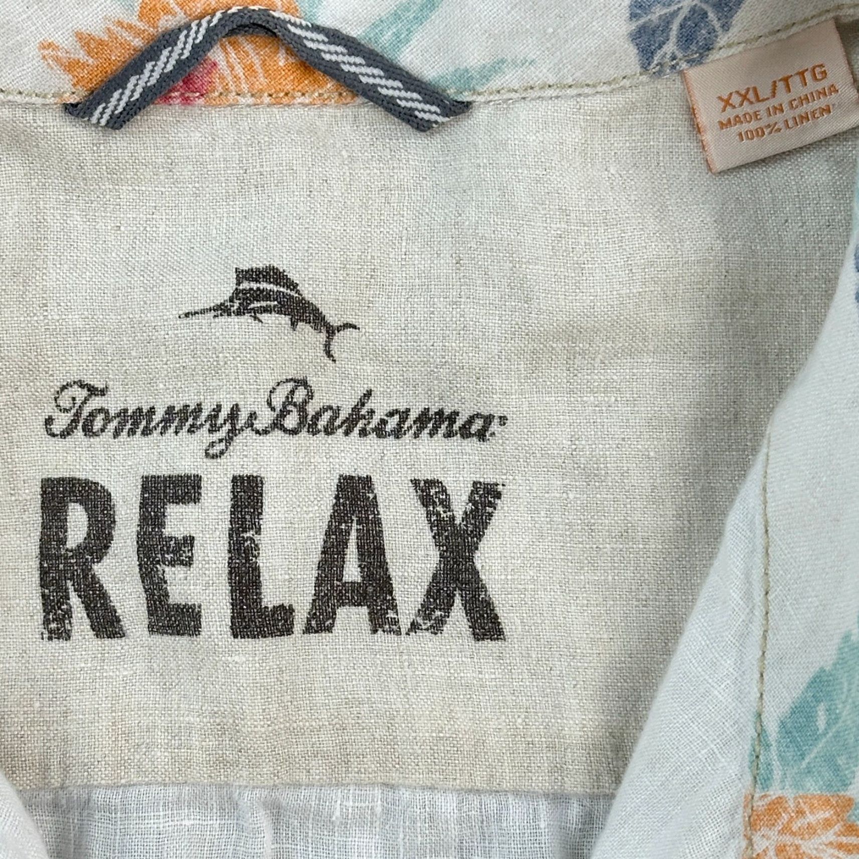 Tommy Bahama Tommy Bahama Relax Shirt Mens 2XL White Linen Short Sleeve Beach Preppy Casual Shirt Size US XXL / EU 58 / 5 - 6 Thumbnail