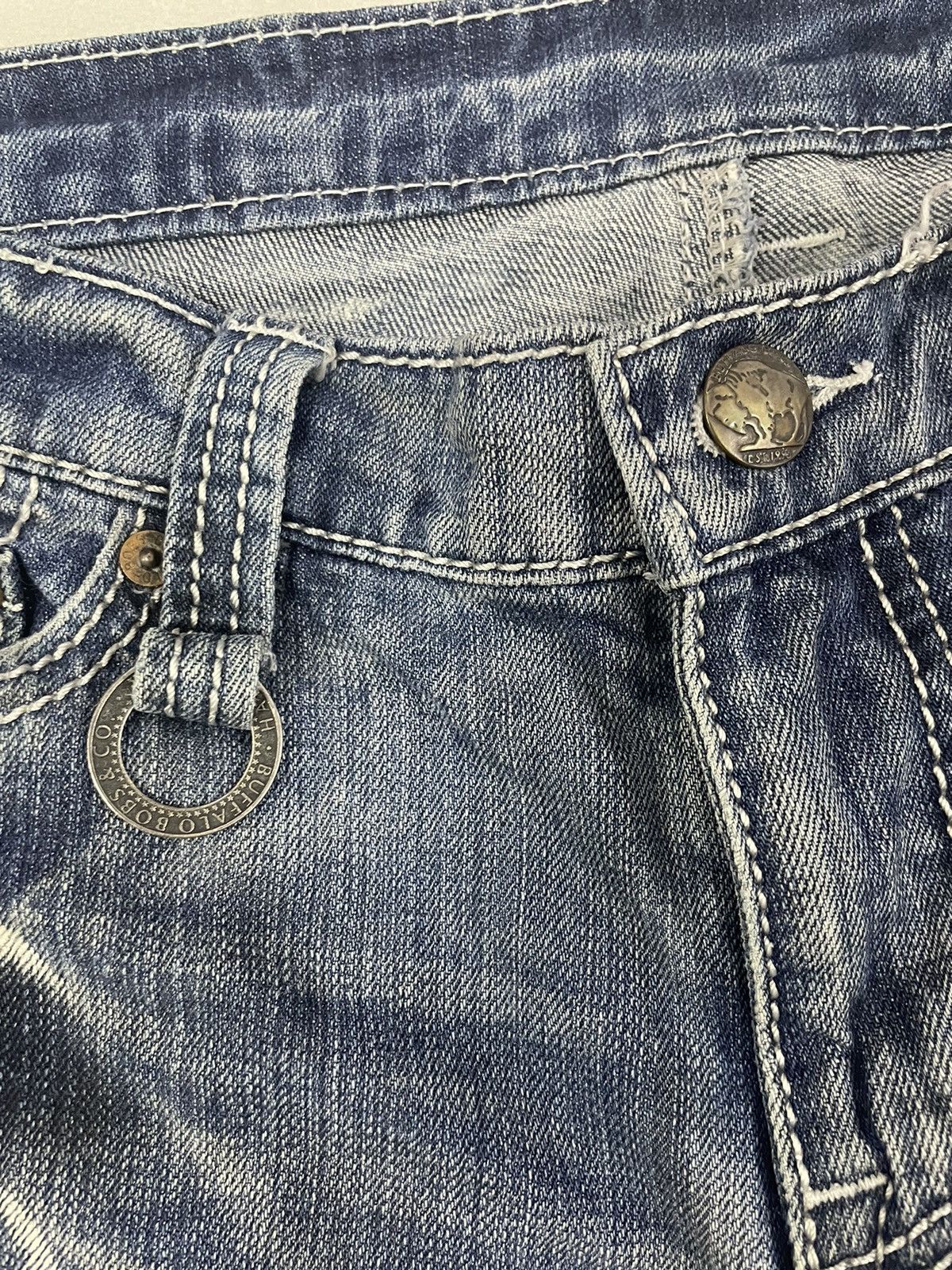BUFFALO BOBS Buffalo Bobs Japan Flare Clawmark J-cut Jeans Mudwash Size US 31 - 7 Thumbnail