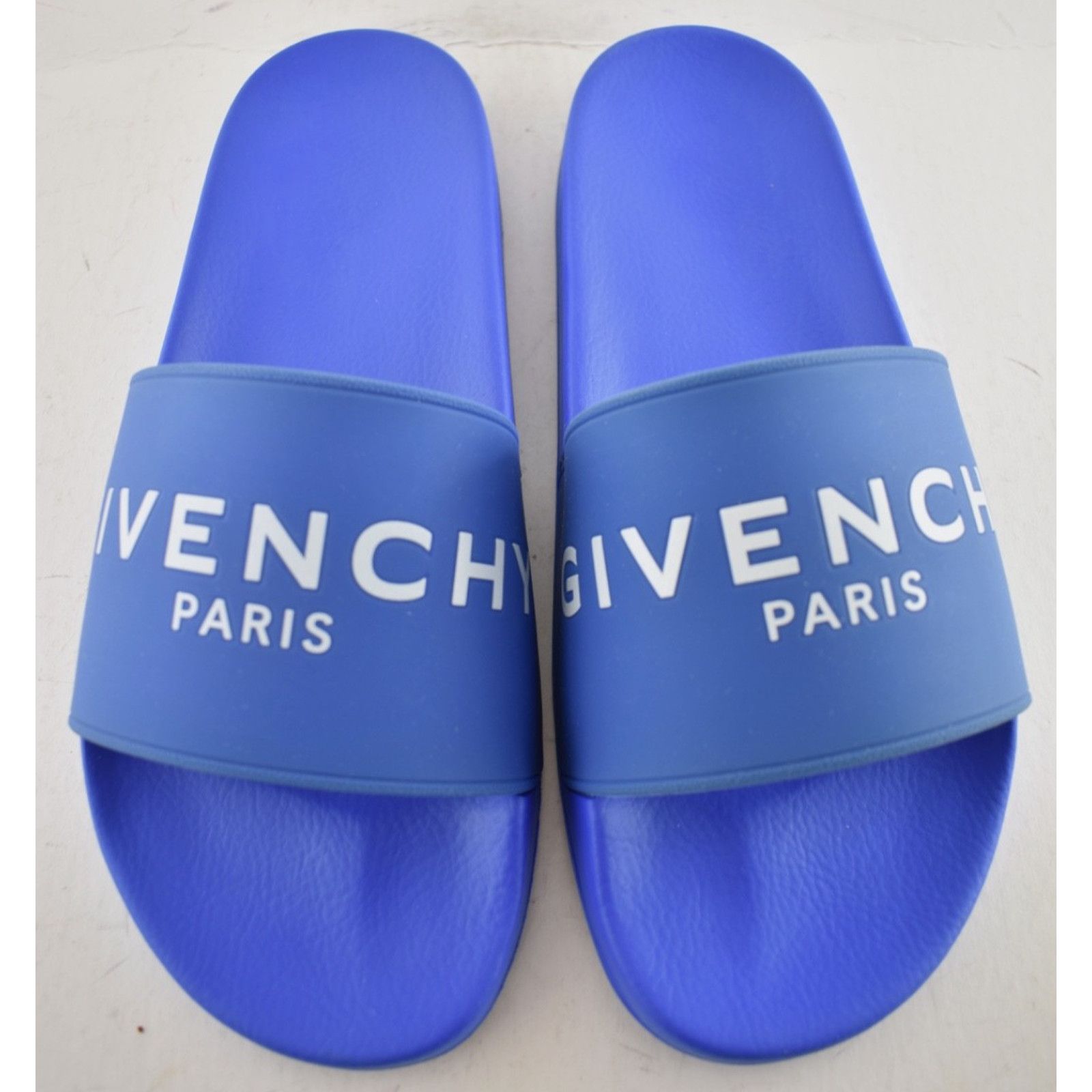 Givenchy Givenchy Blue White Logo Rubber Pool Slide 44 (US 11) Size US 11 / EU 44 - 5 Thumbnail