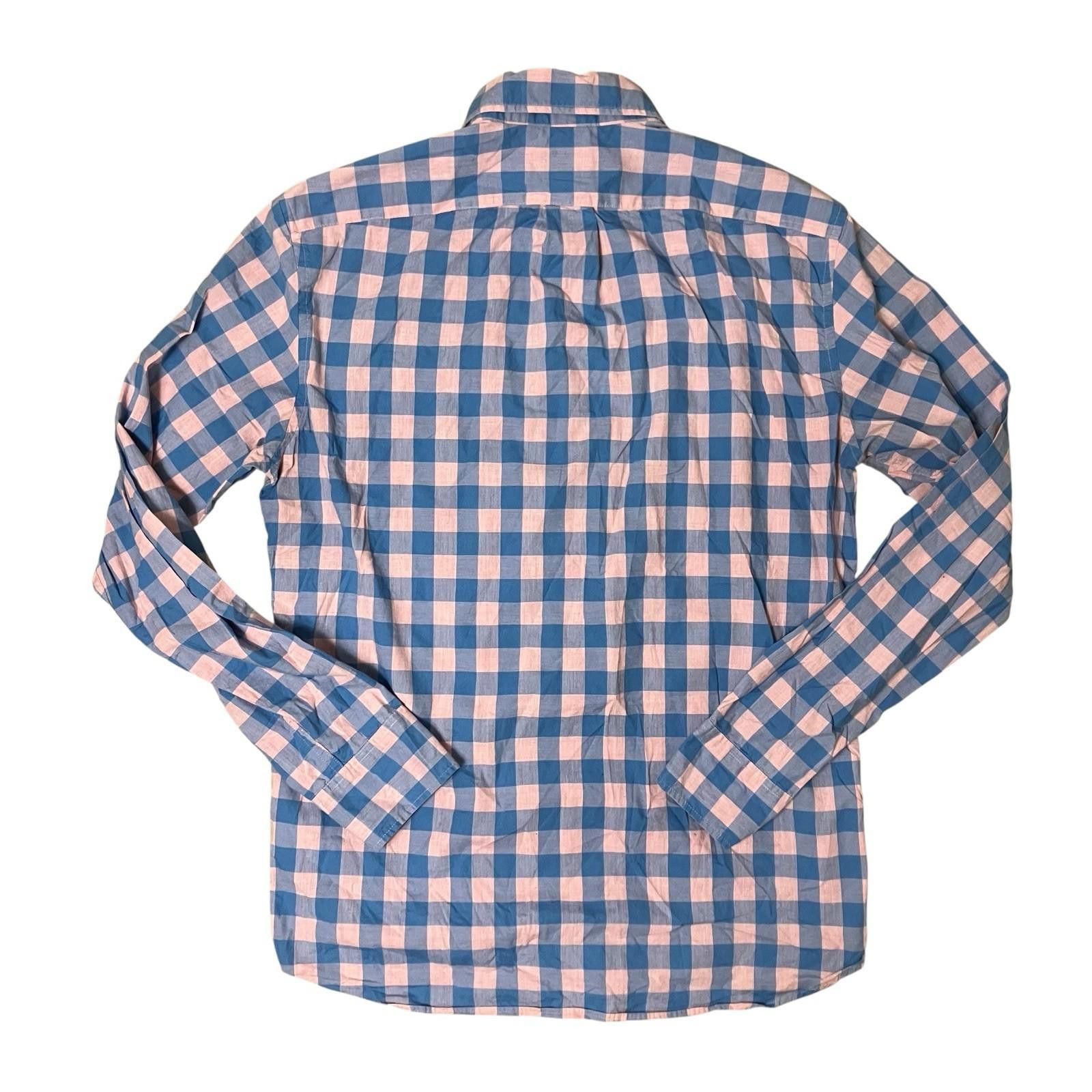 J.Crew J Crew Shirt Mens M Blue Slim Button Down Plaid Pink Check Size US M / EU 48-50 / 2 - 7 Thumbnail