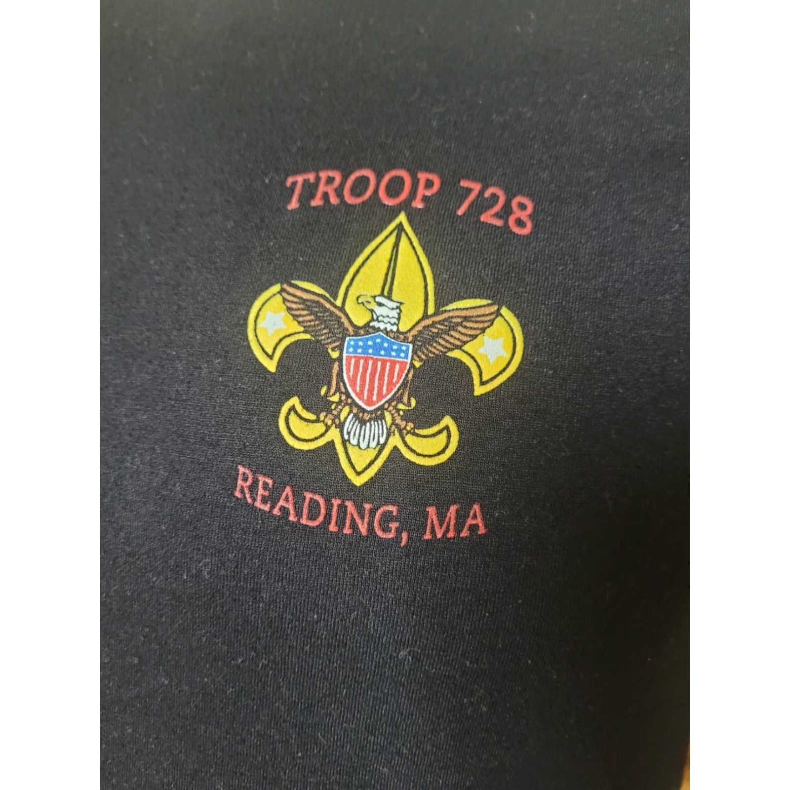 Gildan VINTAGE BSA T-Shirt Boy Scouts of America Reading MA Graphic Tee M blue / polyester 100% Gildan Short Sleeve Crew Neck Mens Size US M / EU 48-50 / 2 - 2 Thumbnail