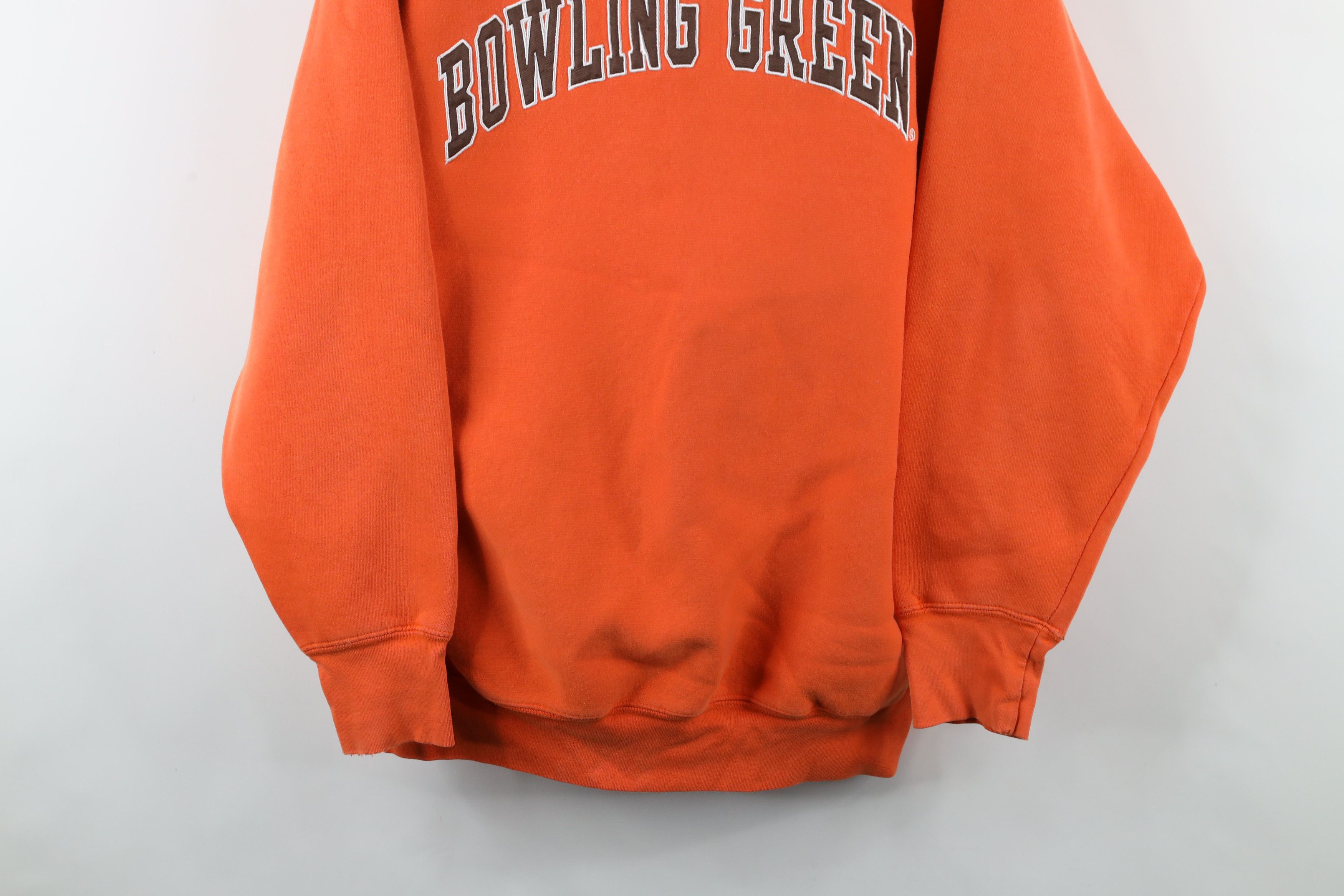 Vintage Vintage 90s Bowling Green State University Sweatshirt Orange Size US L / EU 52-54 / 3 - 3 Thumbnail