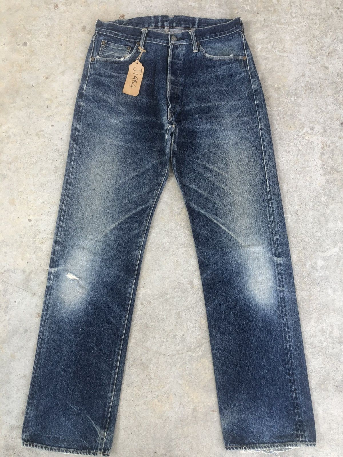Studio D'Artisan Studio D’Artisan SD101 Selvedge Denim Distressed Jeans Size US 31 - 1 Thumbnail