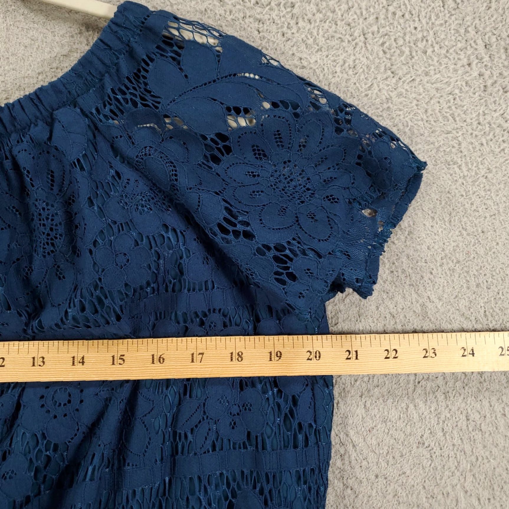 Loft LOFT Womens Lace Mini Dress Size Small Teal Blue Scalloped Hem NWT Size S / US 4 / IT 40 - 4 Thumbnail