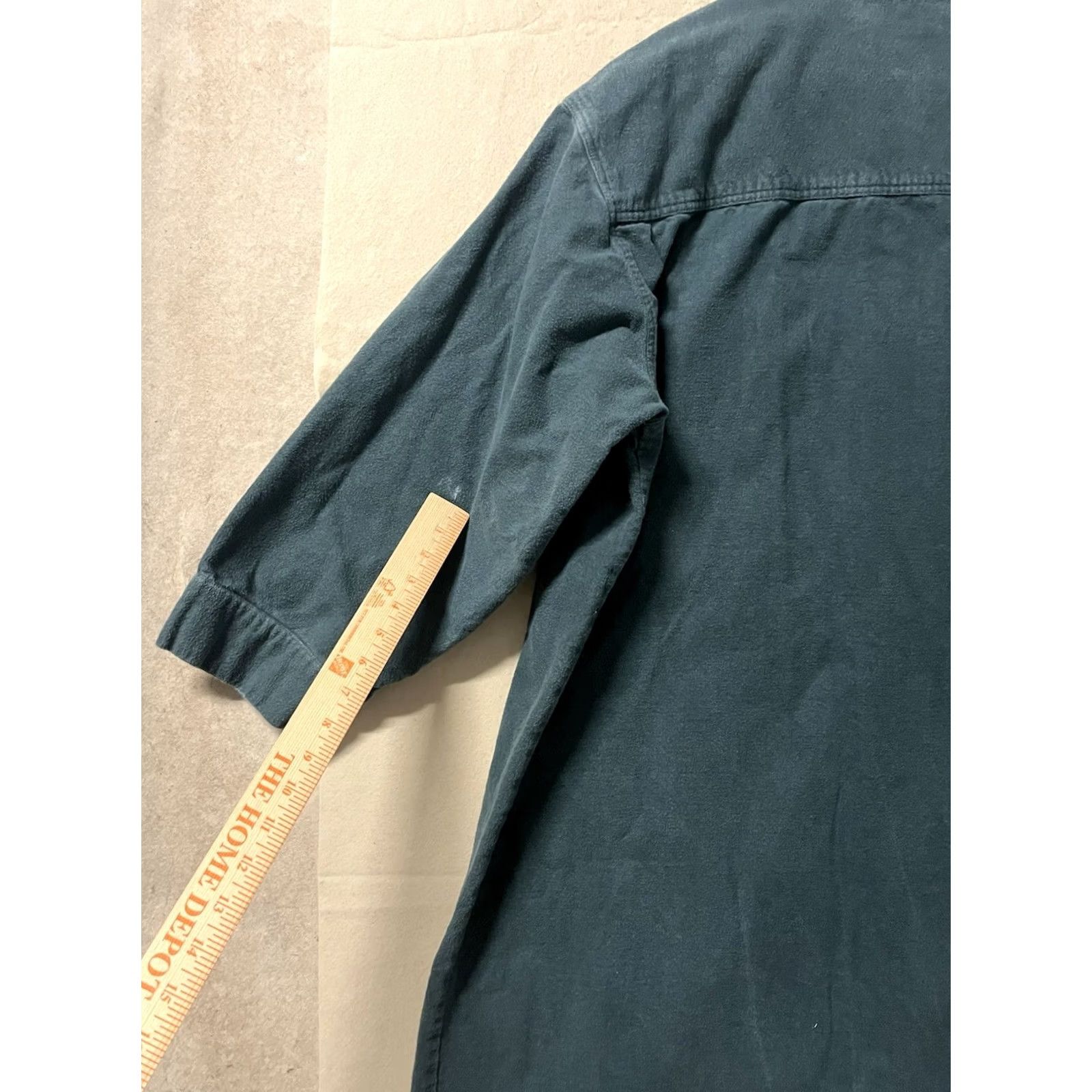 Vintage The Vermont Country Store Nightgown Women's Gown XL Green Flannel Cotton Long Sleeve Button V-Neck Pajama Dress Vintage? Size XL / US 12-14 / IT 48-50 - 6 Thumbnail