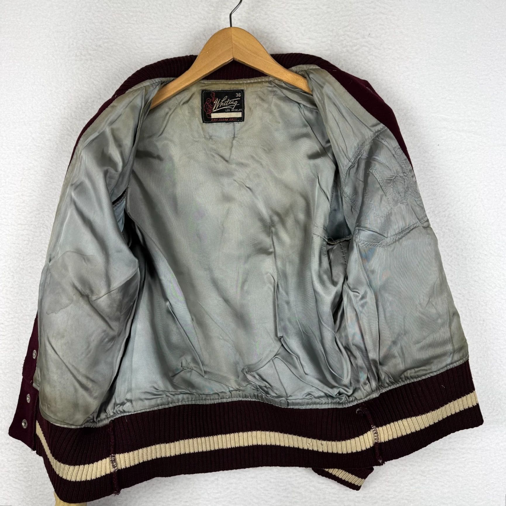 Vintage VINTAGE HL Whiting Letterman Jacket Wool Leather Red Ivory Size 36 S 1960s Mens Womens Size US S / EU 44-46 / 1 - 6 Thumbnail