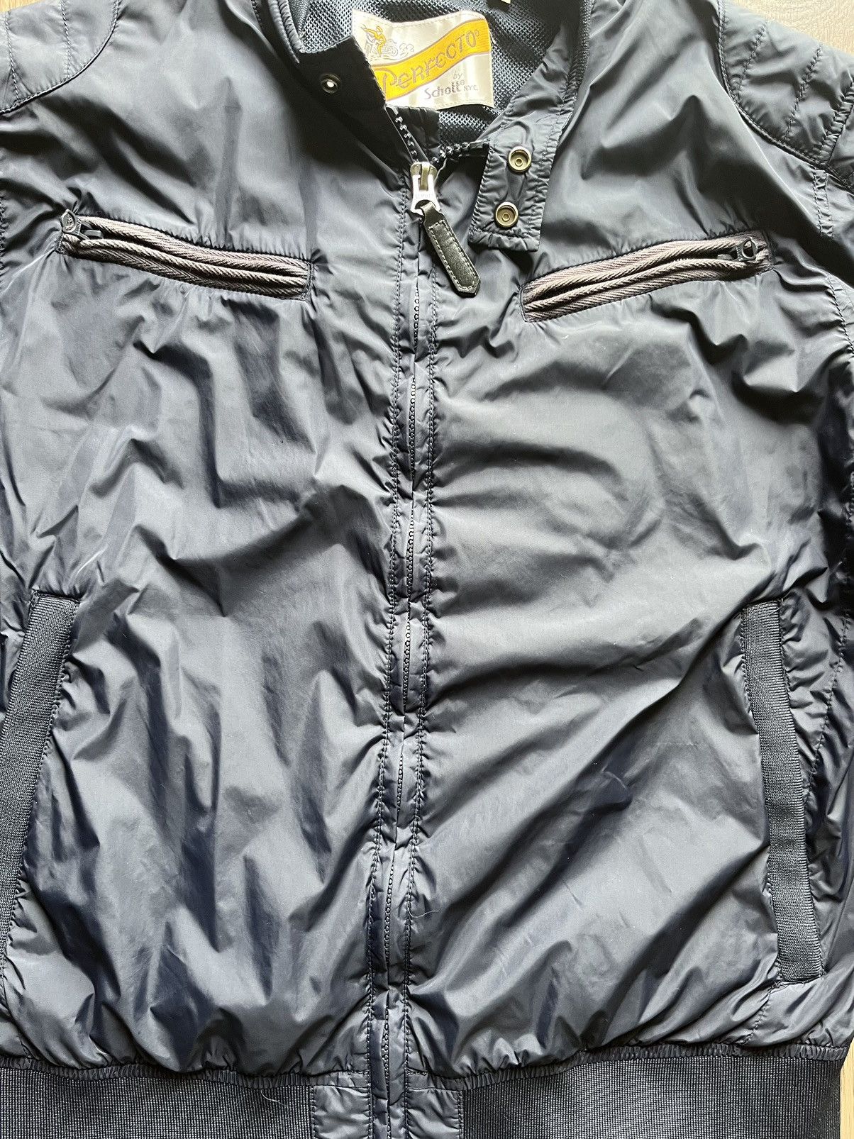 Schott Perfecto By Schott vintage blue bomber jacket 90s hype rare Size US XL / EU 56 / 4 - 4 Thumbnail