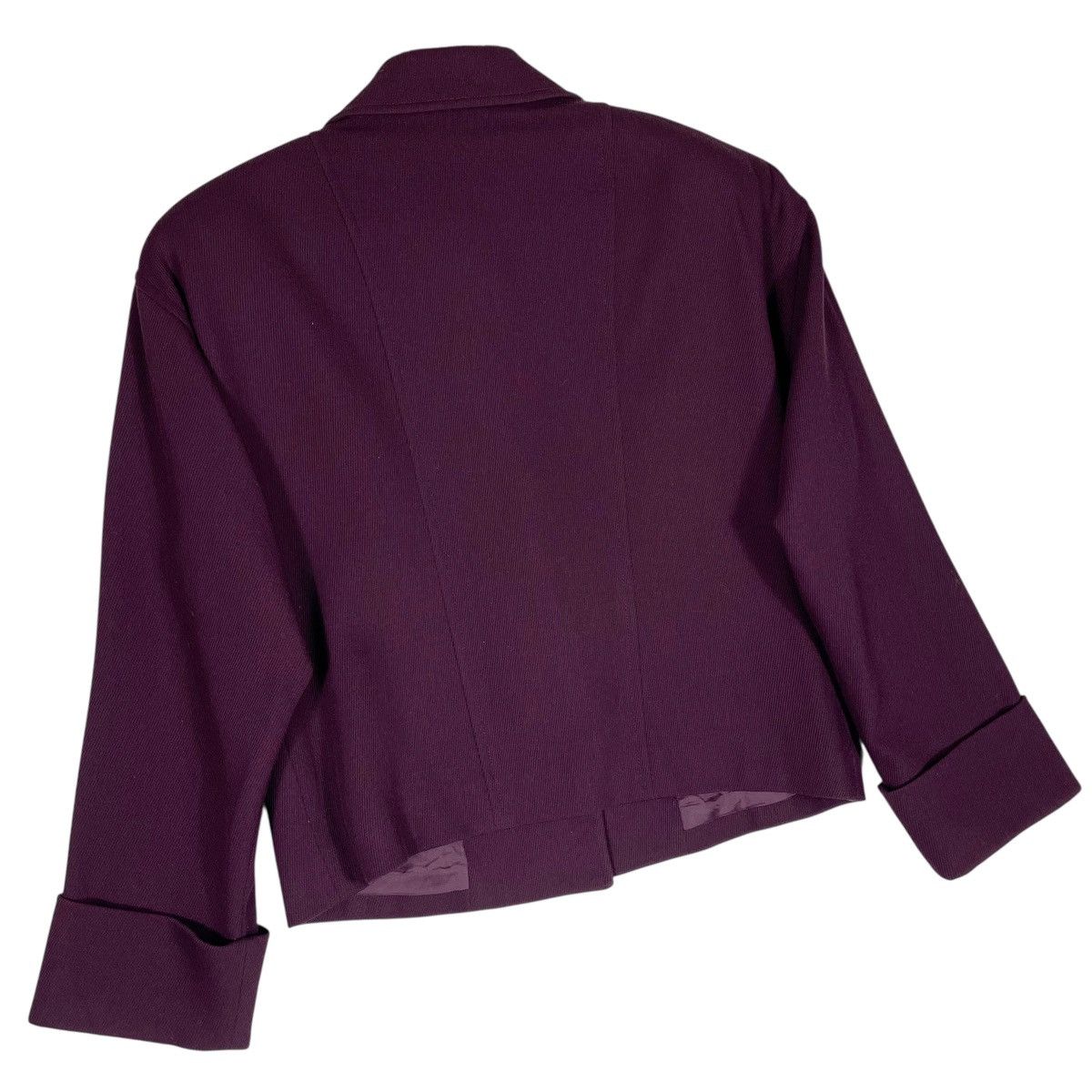 Karl Lagerfeld Vintage Karl Lagerfeld Plum Wool Jacket Size M / US 6-8 / IT 42-44 - 12 Thumbnail