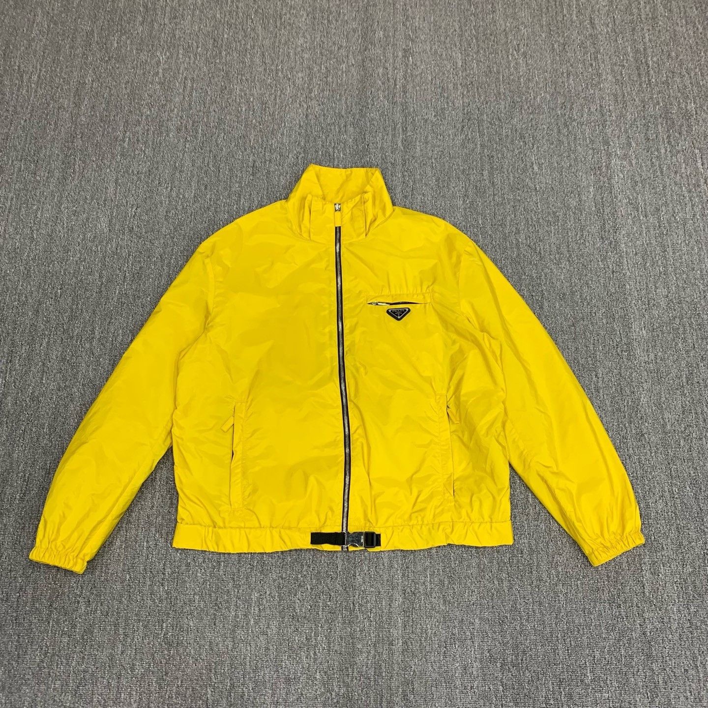Prada Prada Yellow Triangle Logo Nylon Jacket Size US XL / EU 56 / 4 - 1 Thumbnail