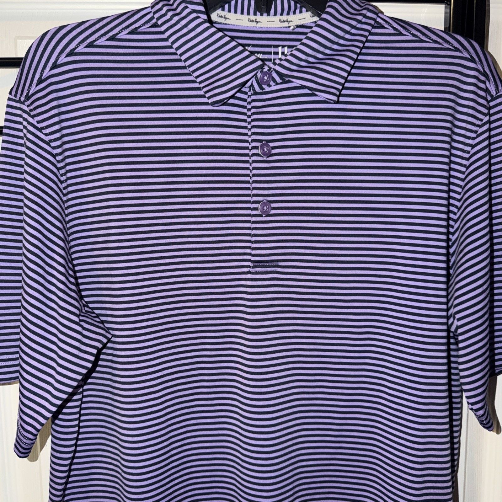 Other Walter Hagen Polo Shirt Purple Striped Medium Size US S / EU 44-46 / 1 - 2 Thumbnail