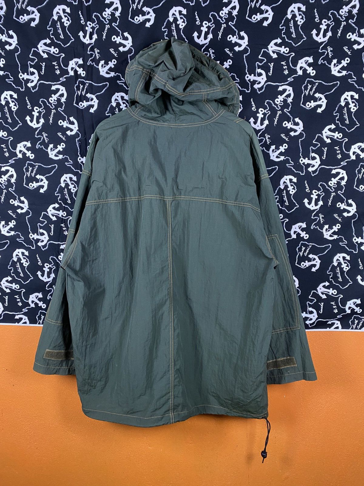 Japanese Brand Vintage PRACT Olive Green Hooded Pullover Jacket Anorak Size US L / EU 52-54 / 3 - 13 Thumbnail