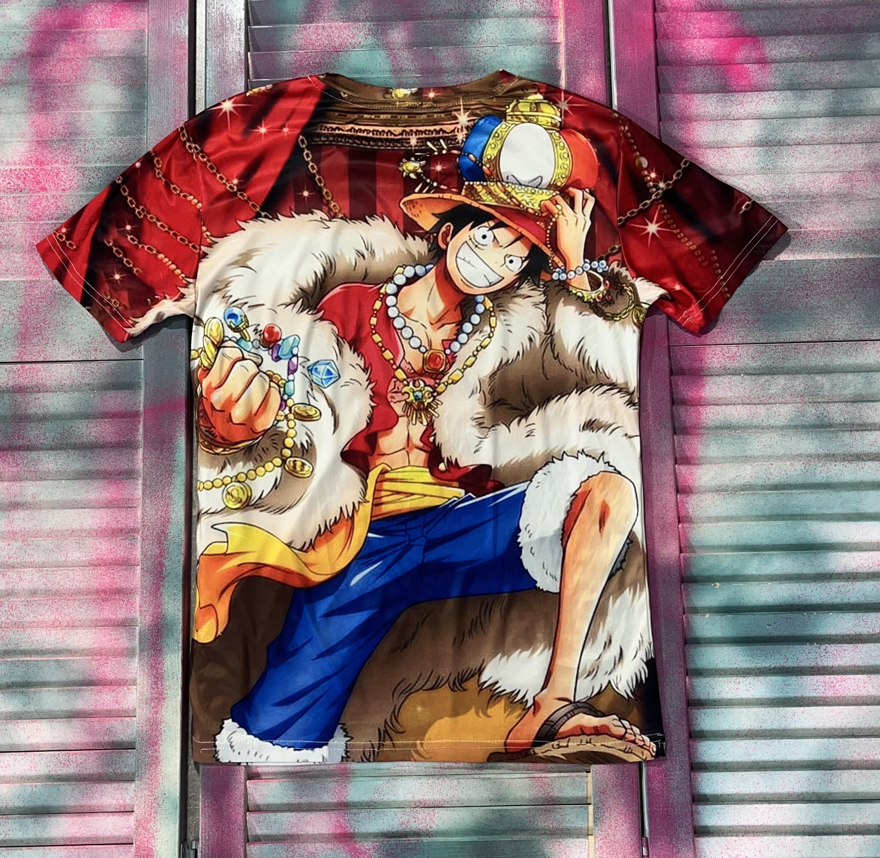 Anime Vintage Tee Shirt One Pace Overprinted Y2k Style Size US S / EU 44-46 / 1 - 3 Thumbnail