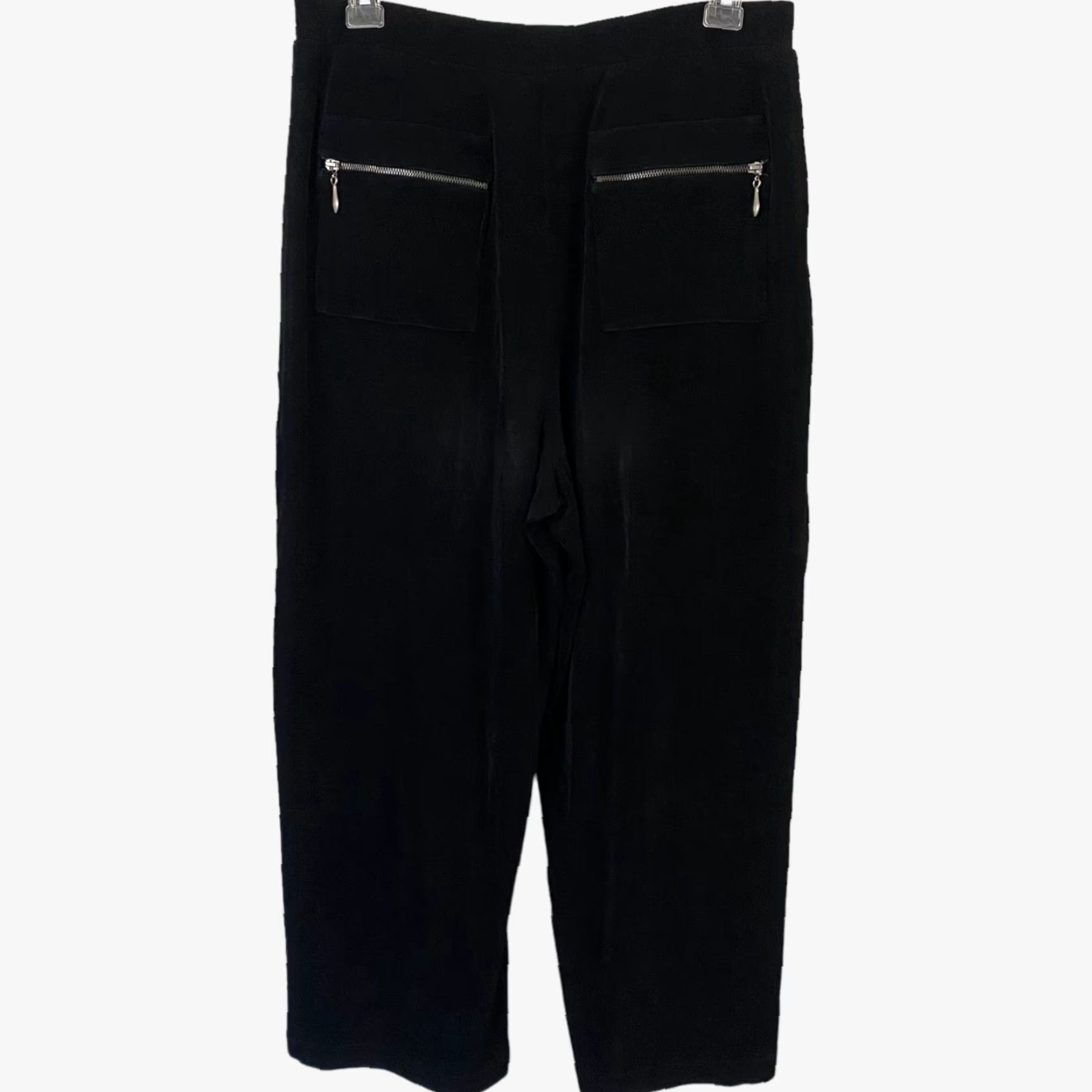 Vintage CHICO'S Travelers Comfort Fit Wide-Leg Pants Black Cropped Stretch Zip Pockets Womens 2 Beach Size 26" / US 2 / IT 38 - 3 Thumbnail