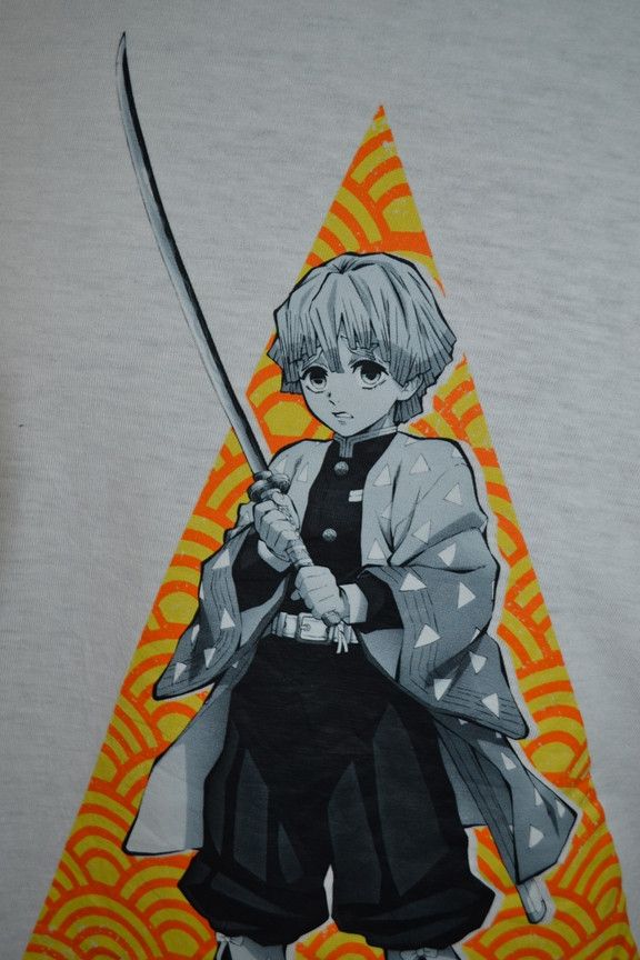 Anime Demon Slayer Zenitsu Agatsuma Kimetsu no Yaiba tee Manga Size US XL / EU 56 / 4 - 6 Thumbnail