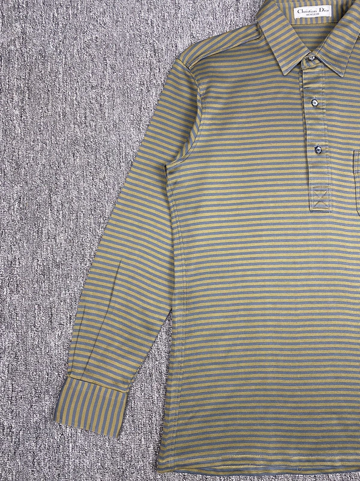Christian Dior Monsieur × Designer × Vintage Vintage Christian Dior Monsieur Stripe Pocket Polo Size US M / EU 48-50 / 2 - 4 Thumbnail